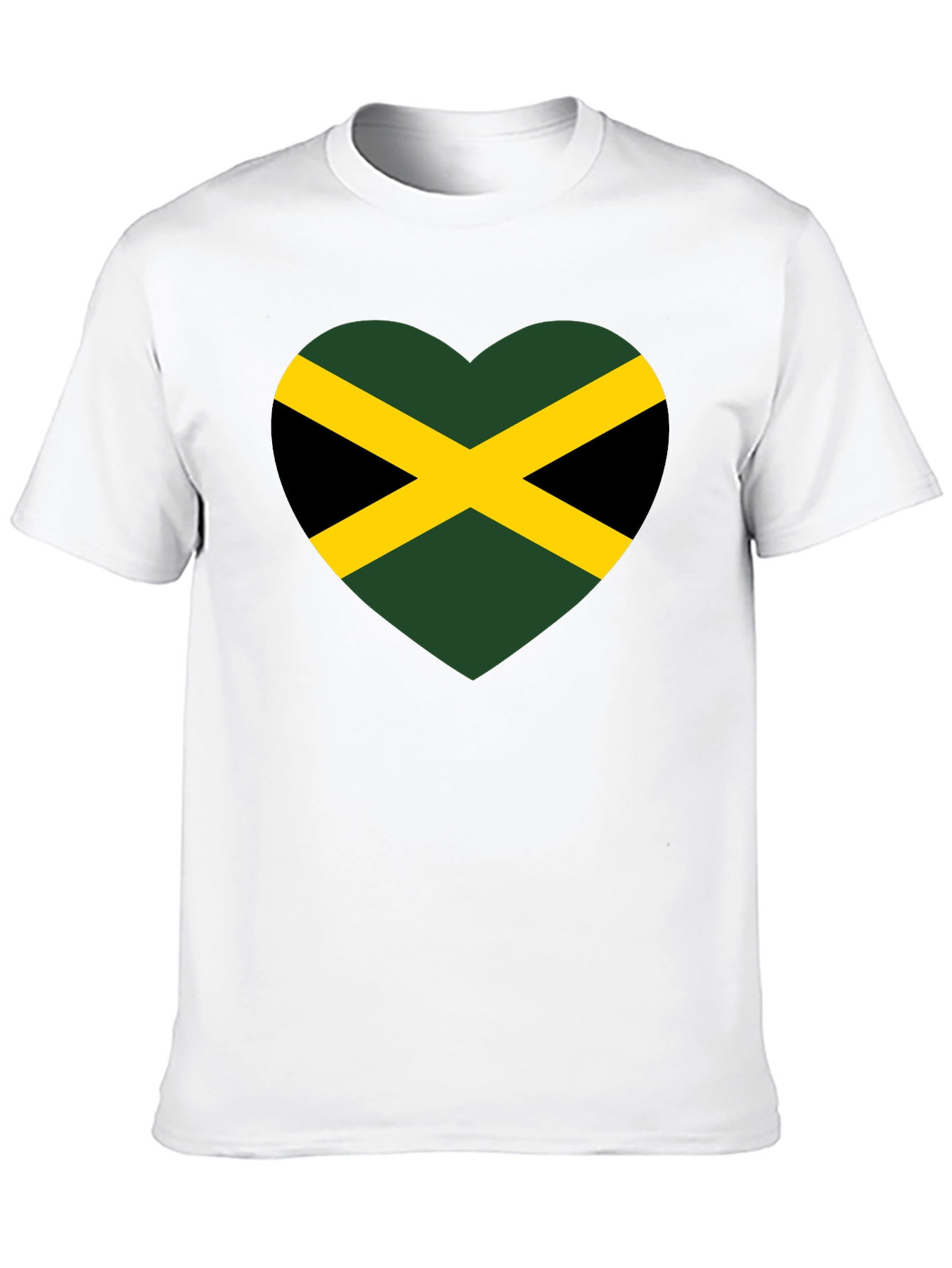Jamaica Flag Heart T-Shirt