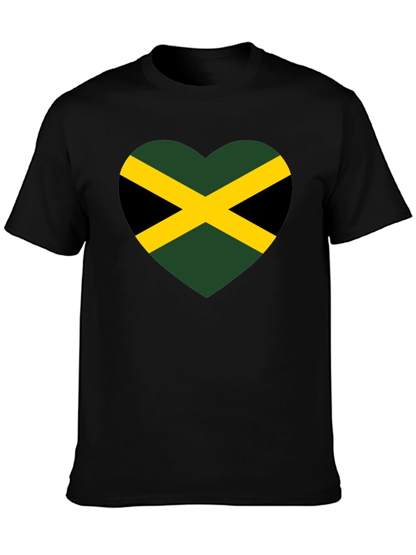 Jamaica Flag Heart T-Shirt