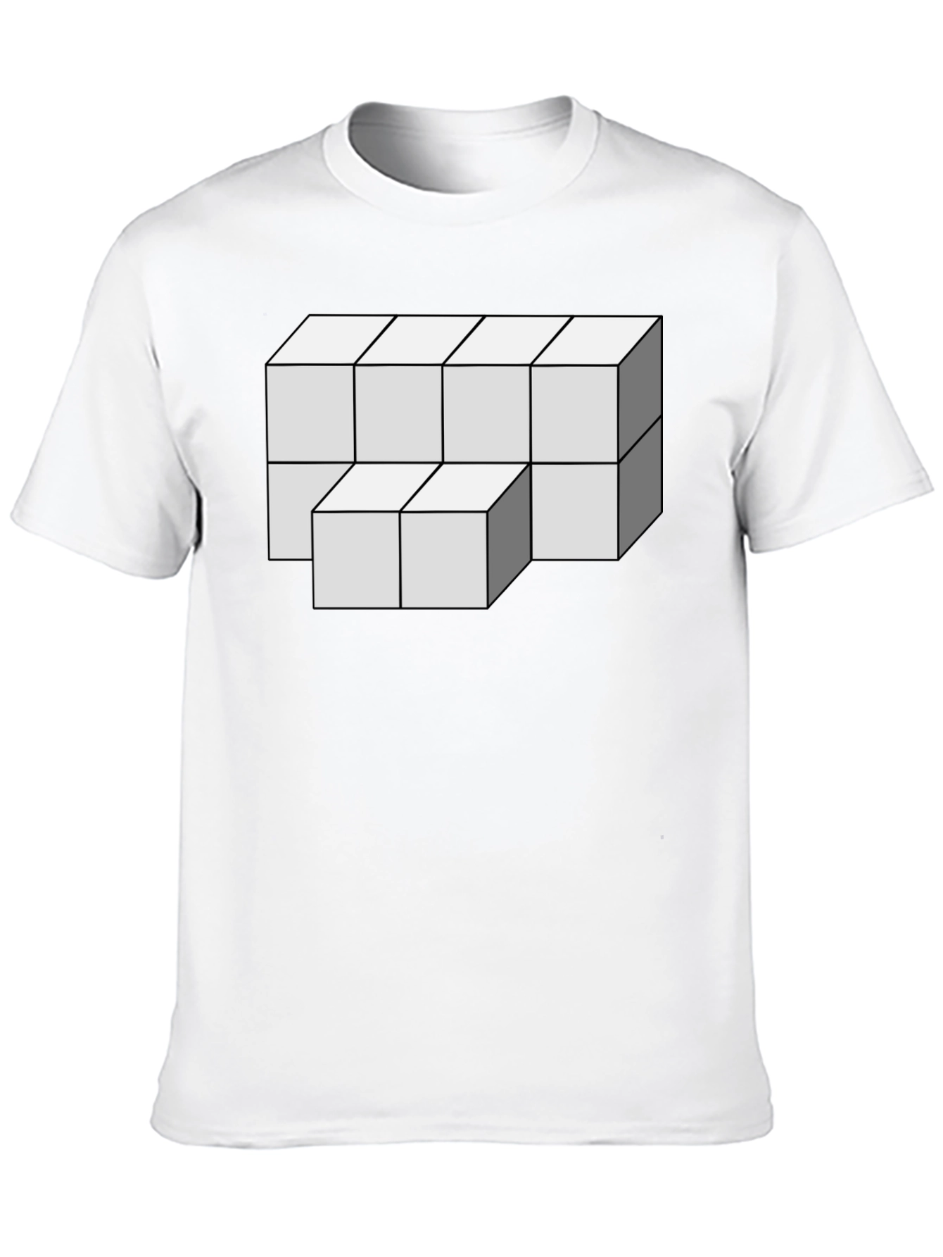 Optical Illusion Cube Graphic Tee