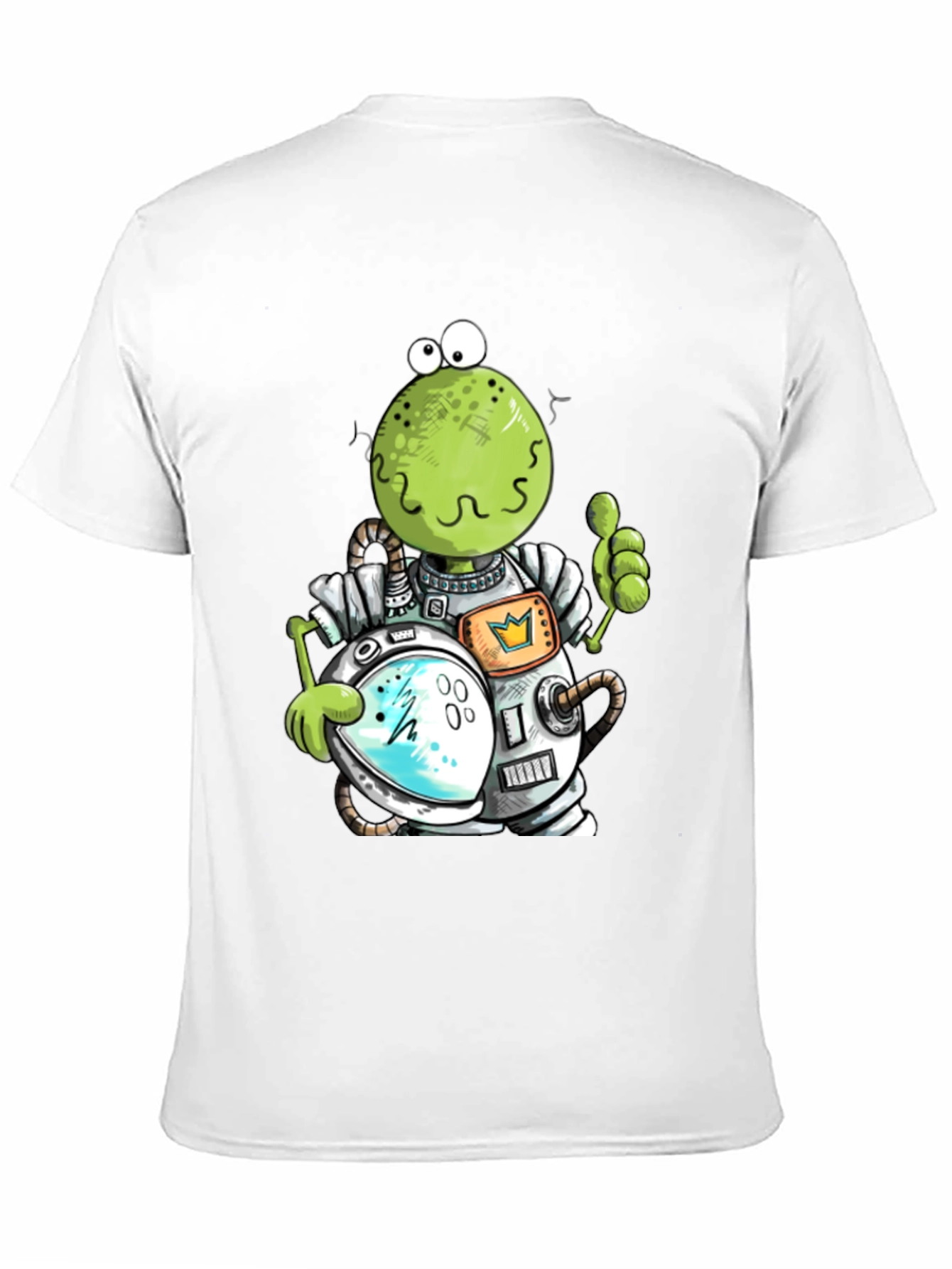 Astronaut Frog Graphic T-Shirt - Black Cotton Tee