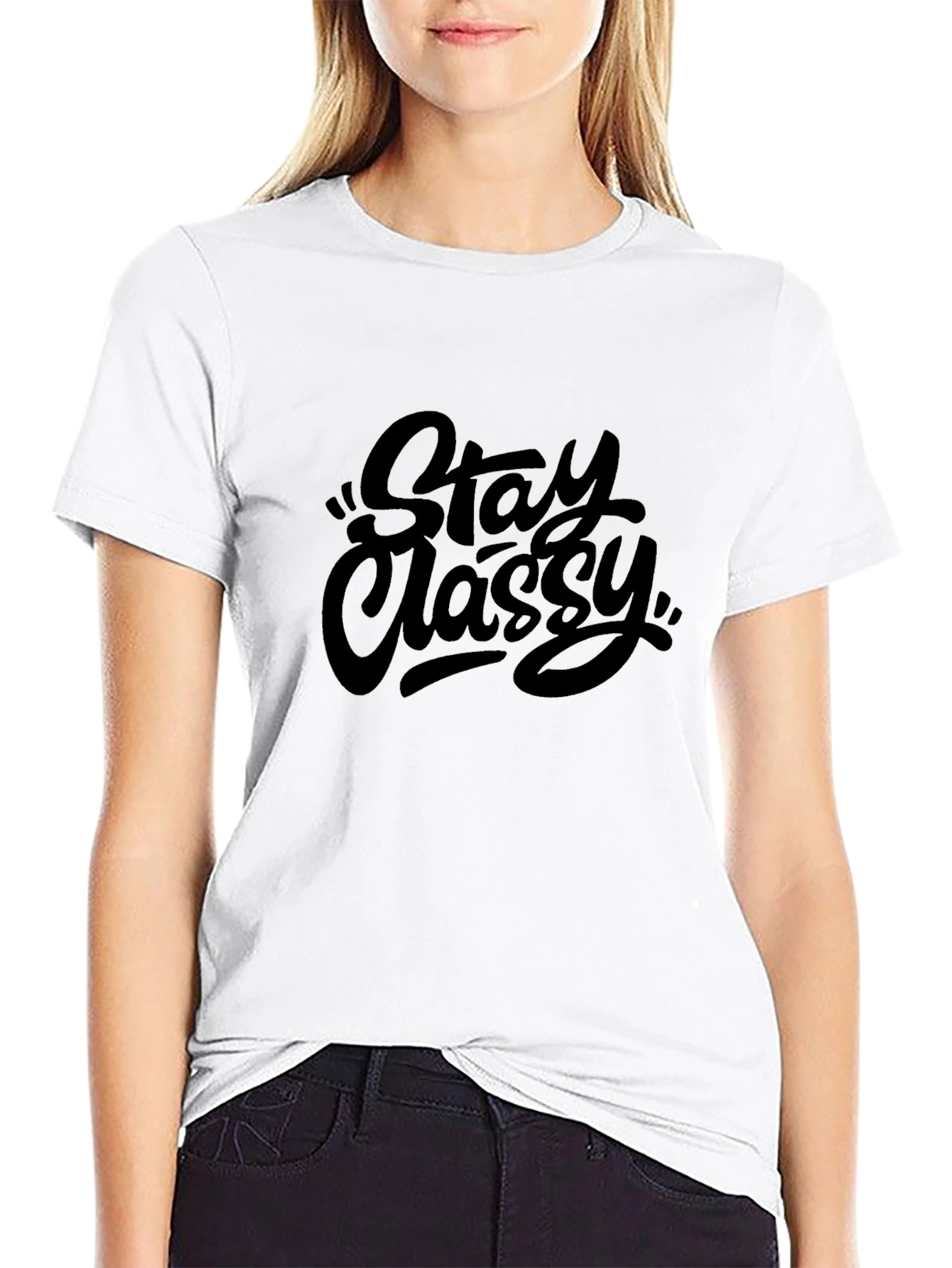 Stay Classy Black Graphic Tee