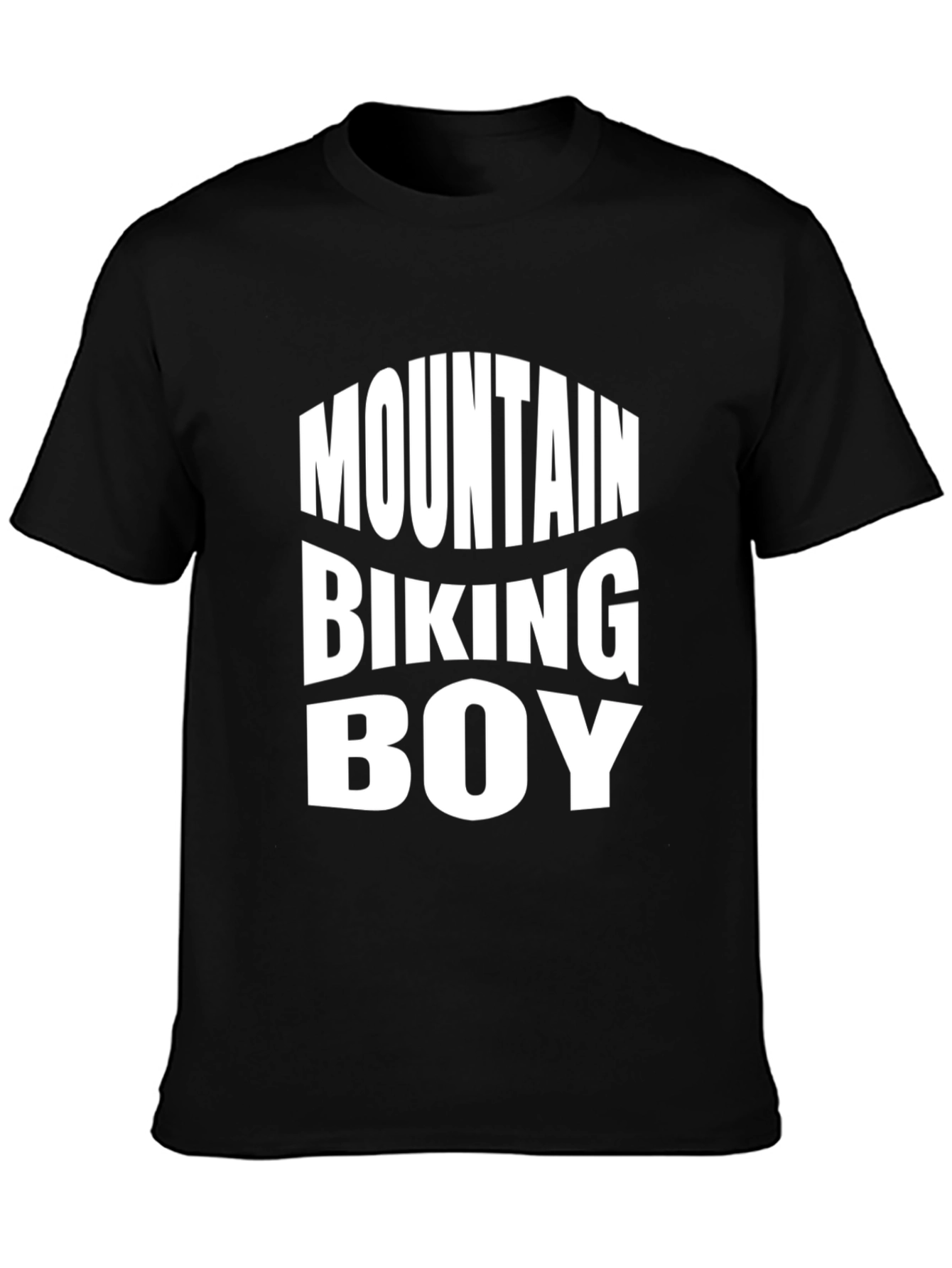 Mountain Biking Boy Graphic Tee - Black