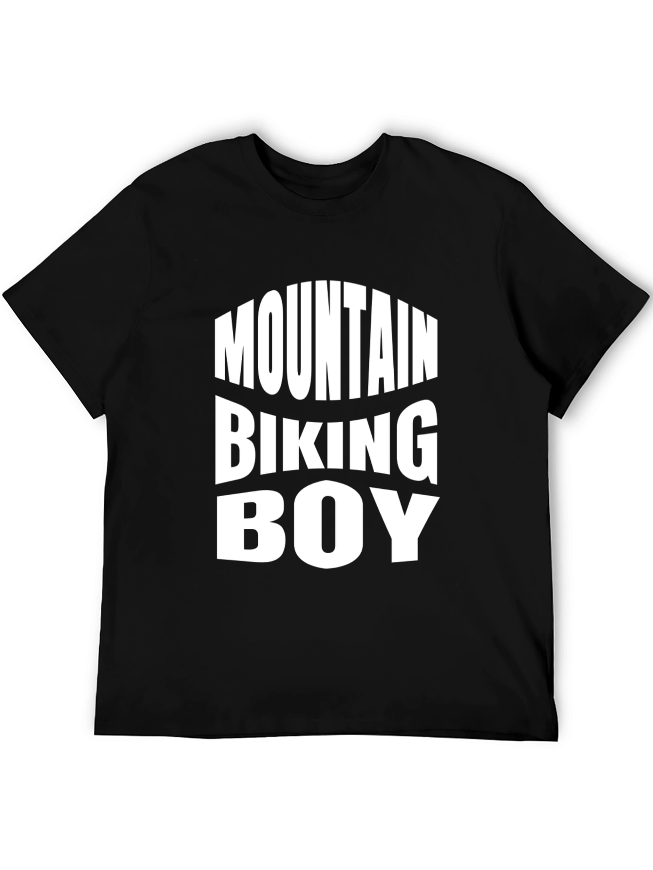 Mountain Biking Boy Graphic Tee - Black