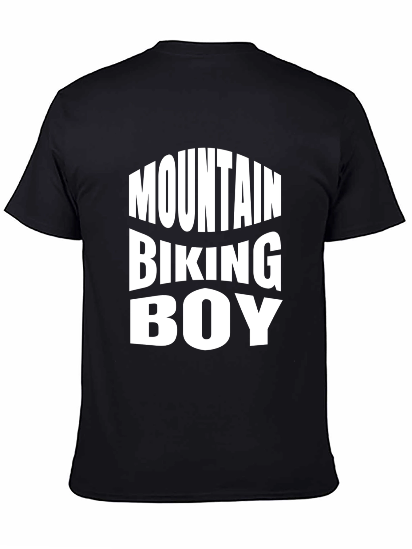 Mountain Biking Boy Graphic Tee - Black