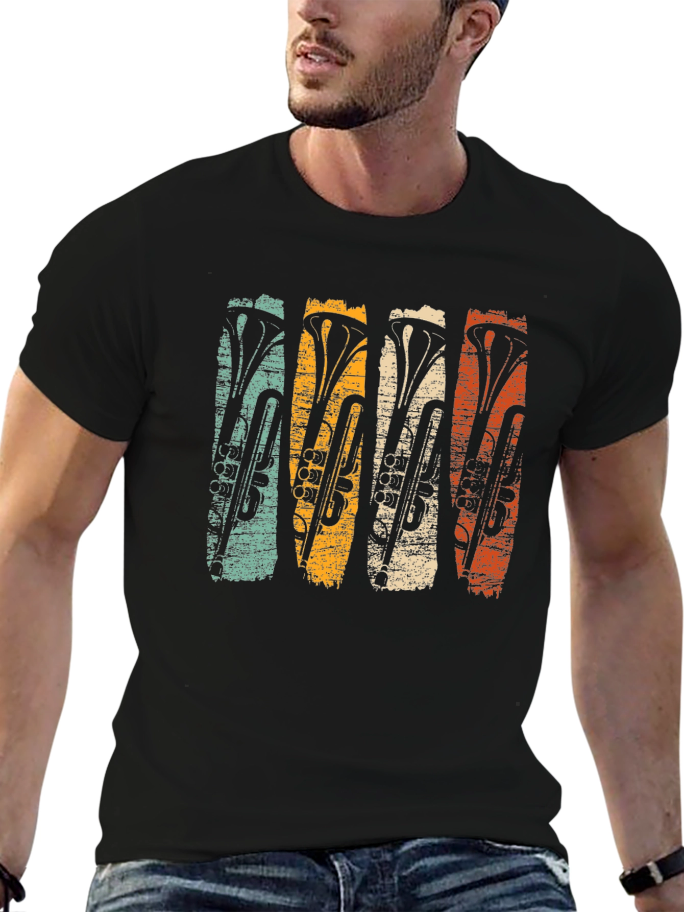 Retro Trombone Graphic Tee