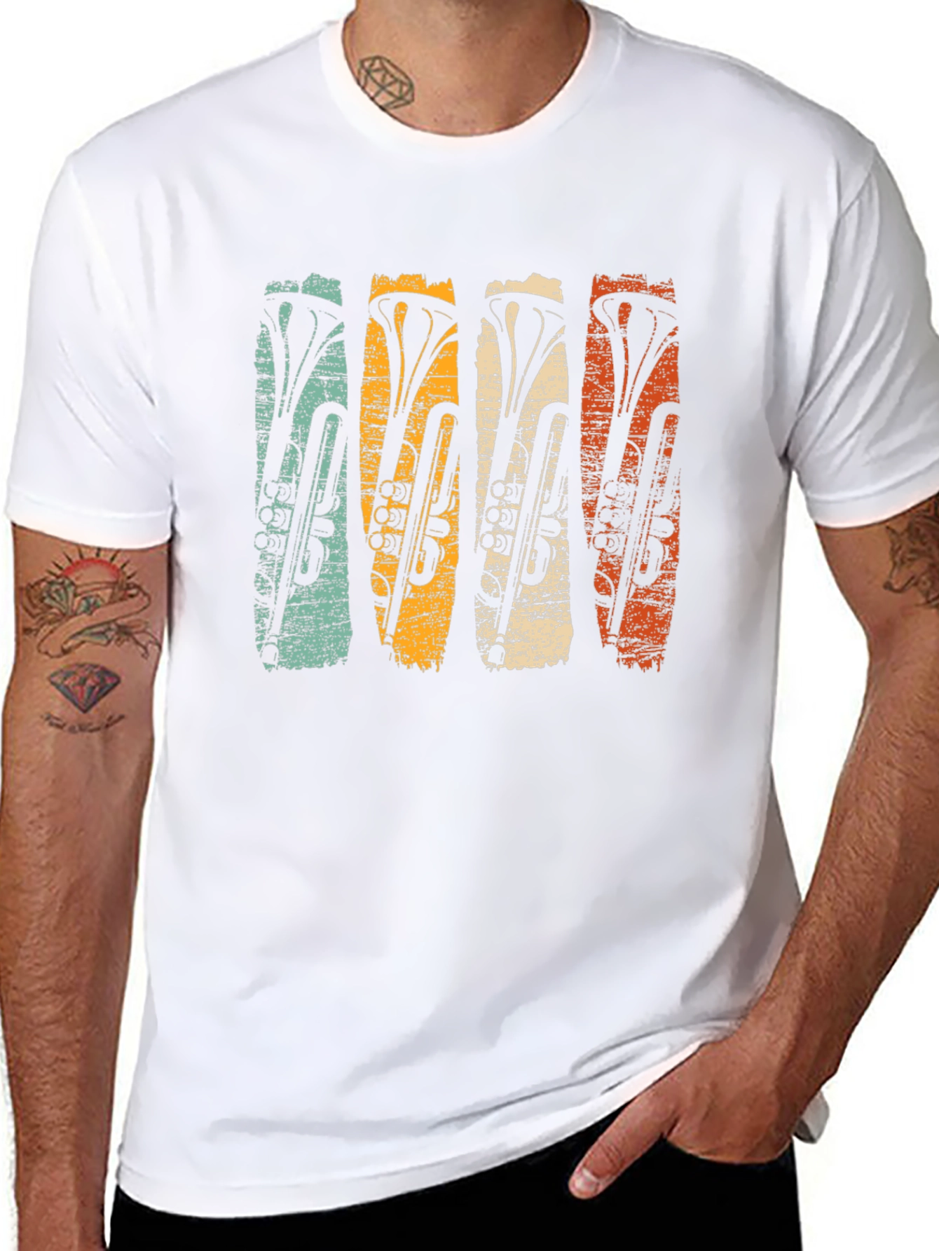 Retro Trombone Graphic Tee