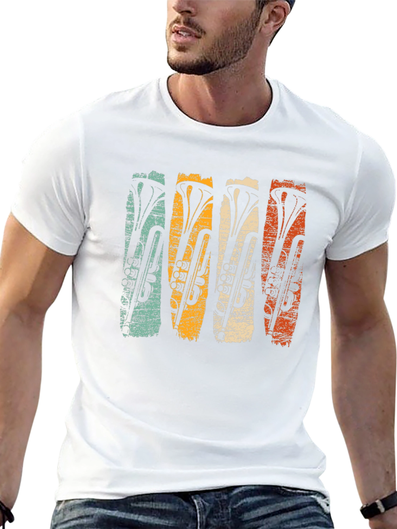 Retro Trombone Graphic Tee