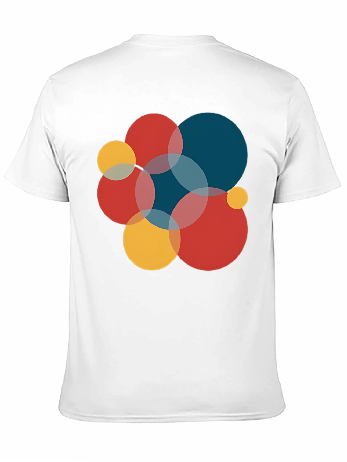 Modern Geometric Circles Graphic Tee - Black