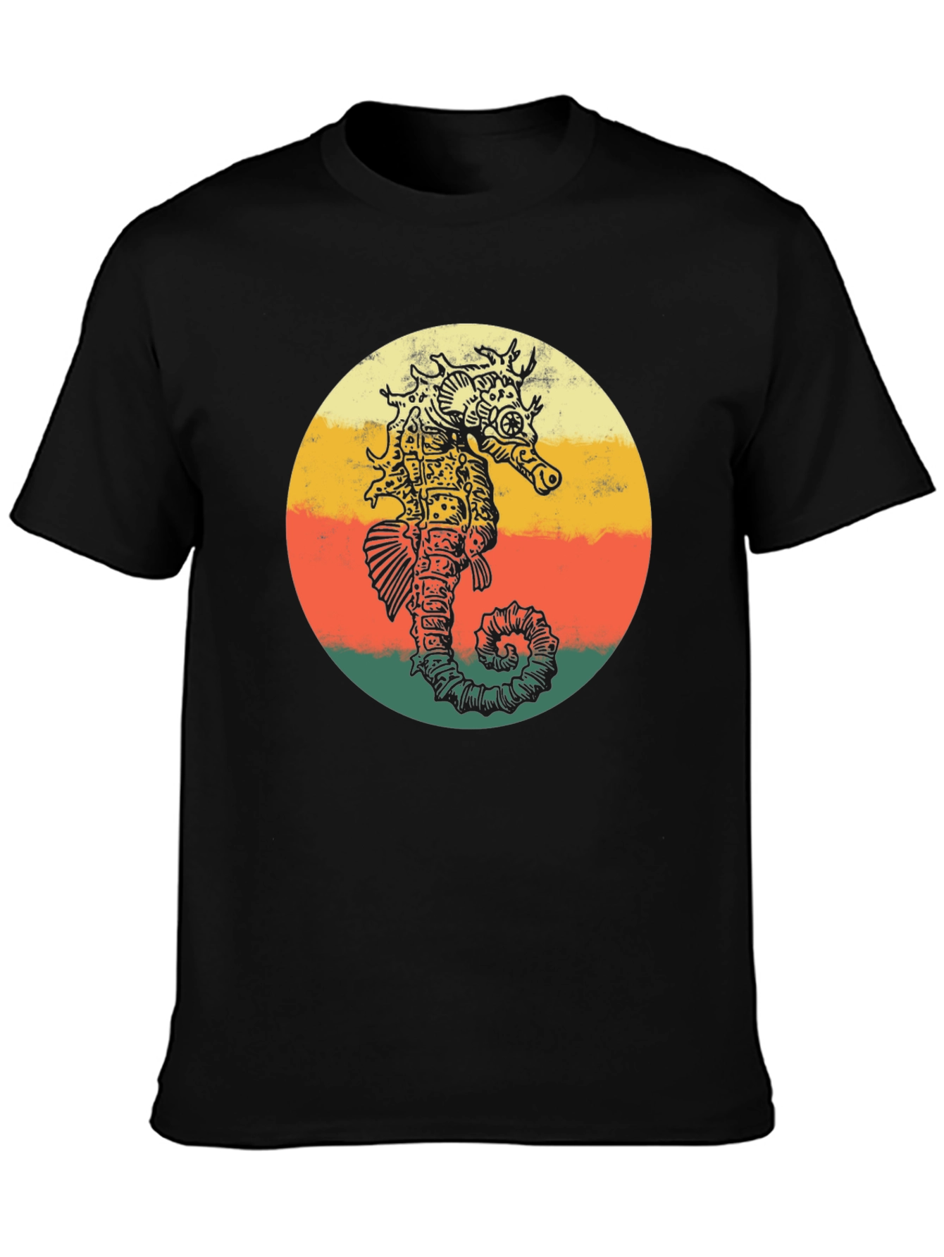 Retro Seahorse T-Shirt - Steampunk Style
