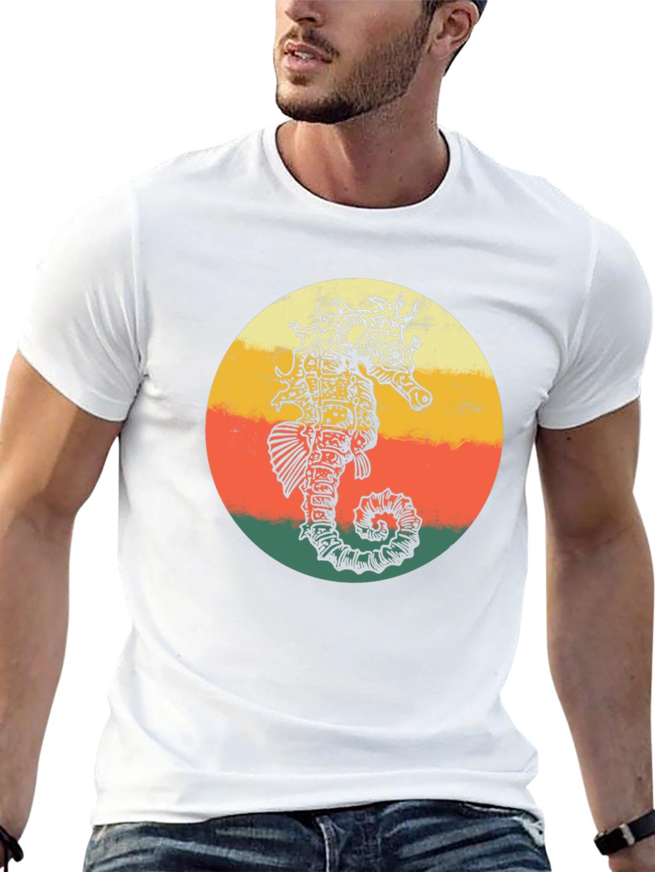 Retro Seahorse T-Shirt - Steampunk Style