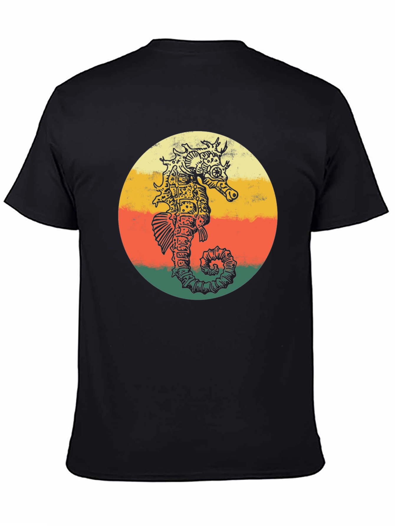 Retro Seahorse T-Shirt - Steampunk Style