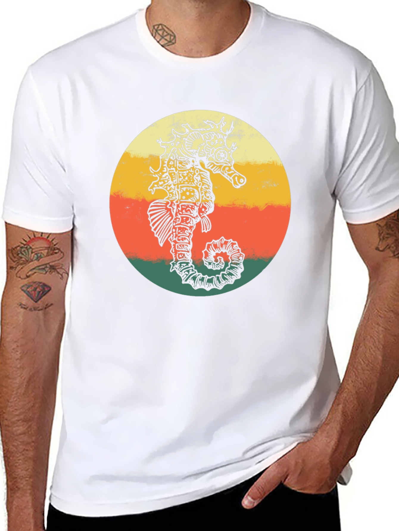 Retro Seahorse T-Shirt - Steampunk Style