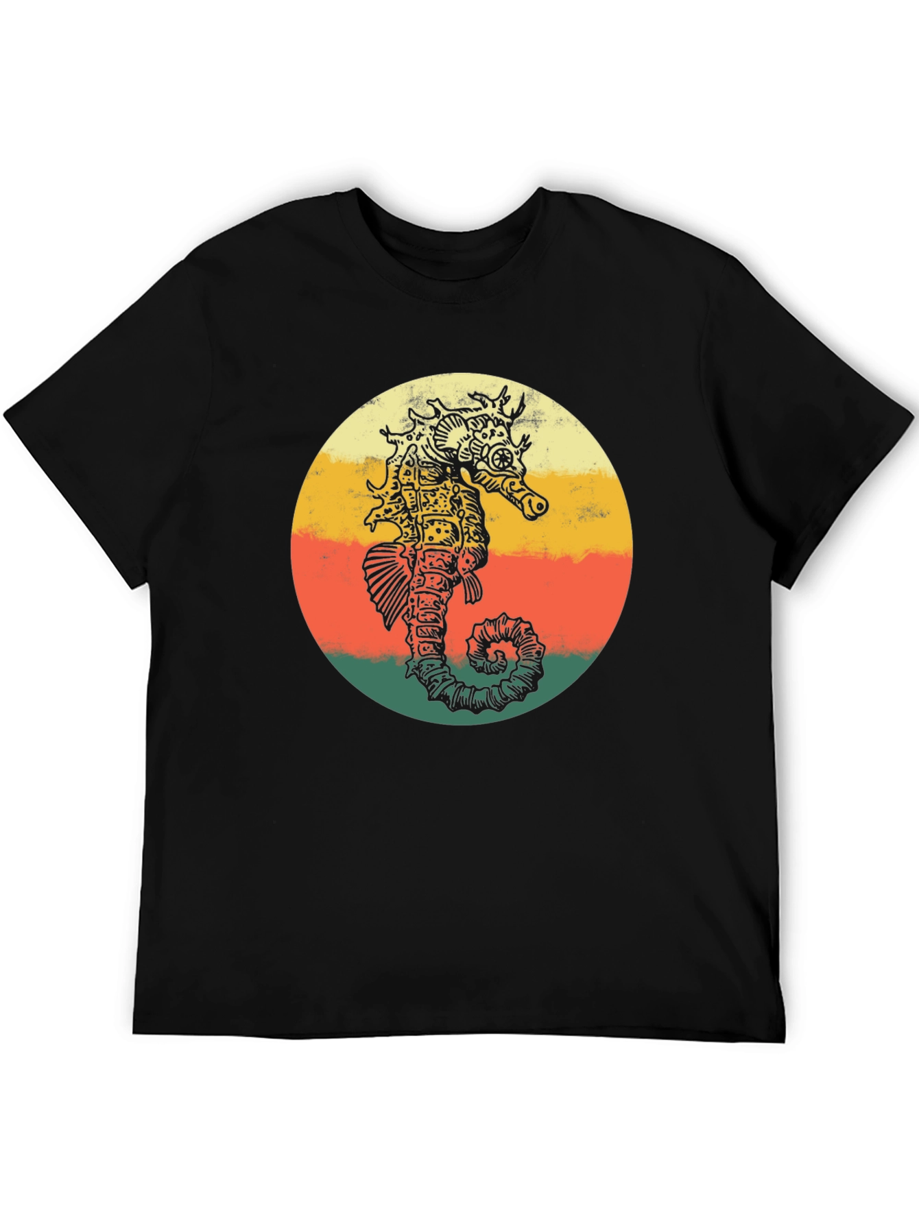 Retro Seahorse T-Shirt - Steampunk Style