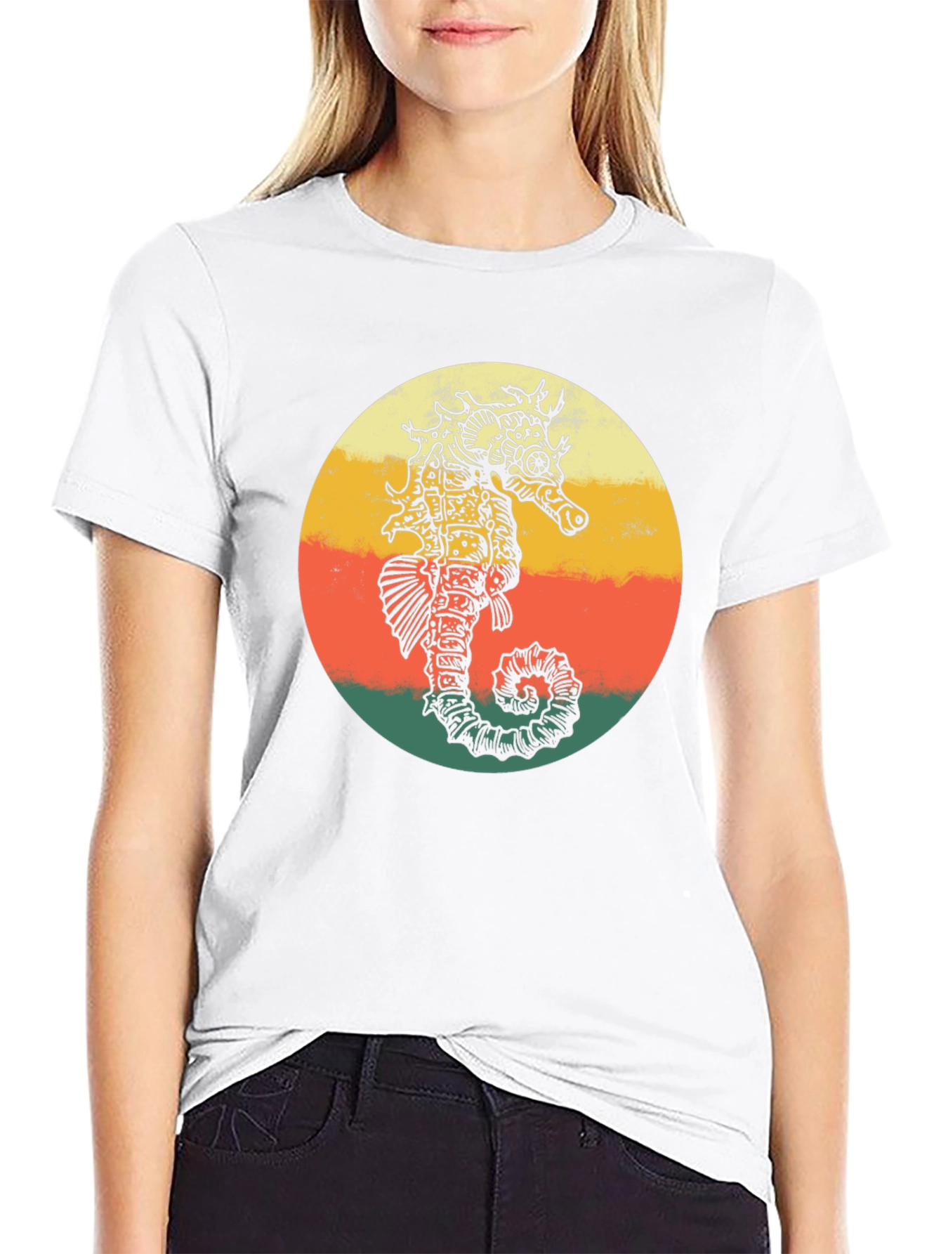 Retro Seahorse T-Shirt - Steampunk Style