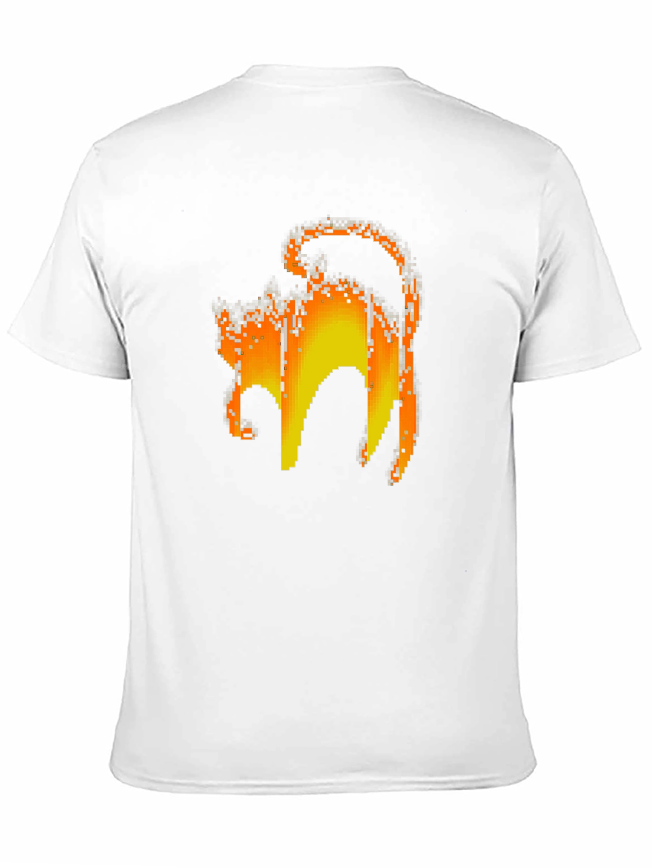Pixelated Cat Graphic Tee - Retro Gamer Style Shirt