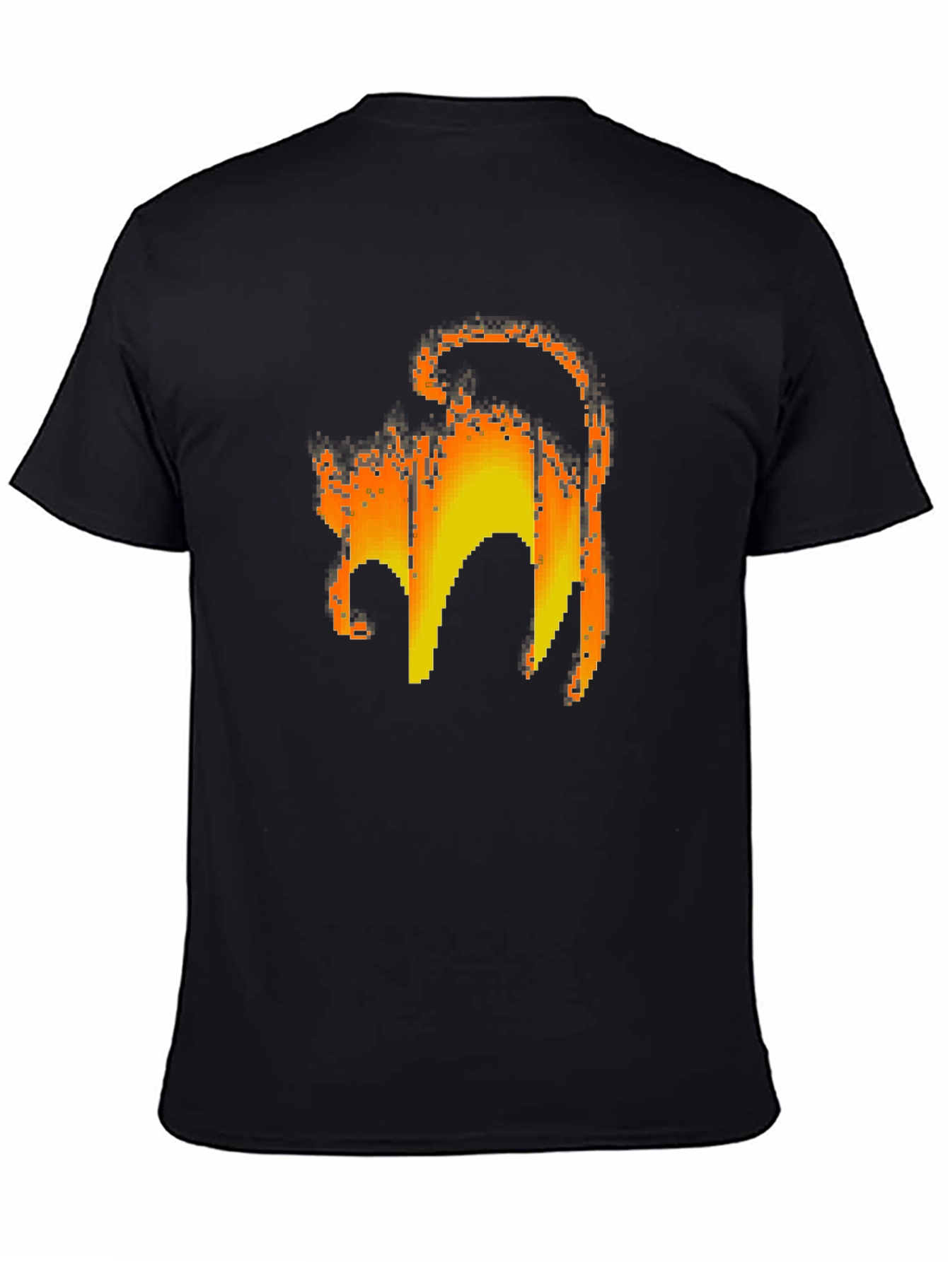 Pixelated Cat Graphic Tee - Retro Gamer Style Shirt