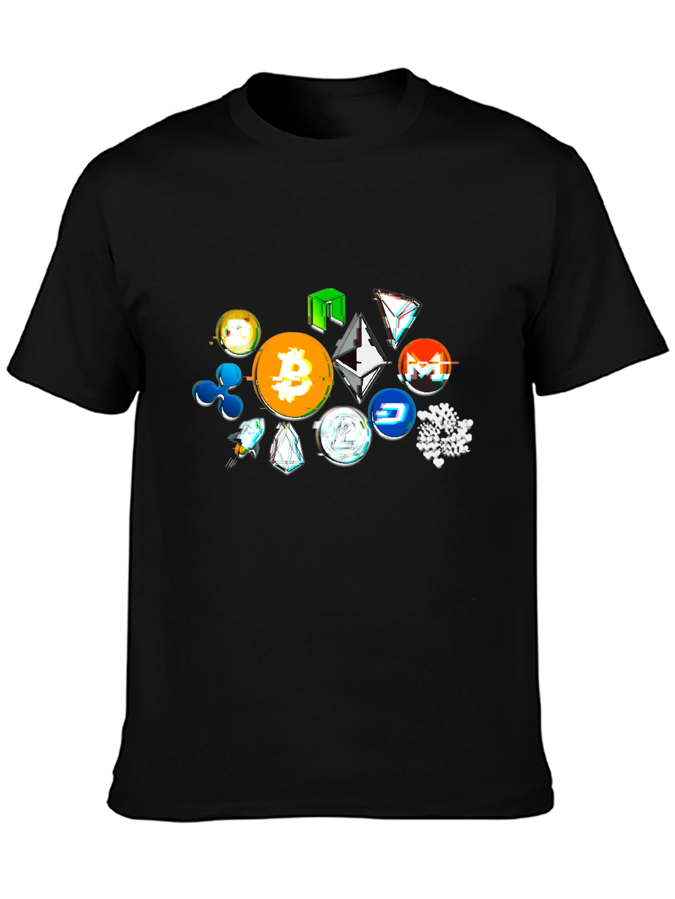Crypto Tokens Black T-Shirt