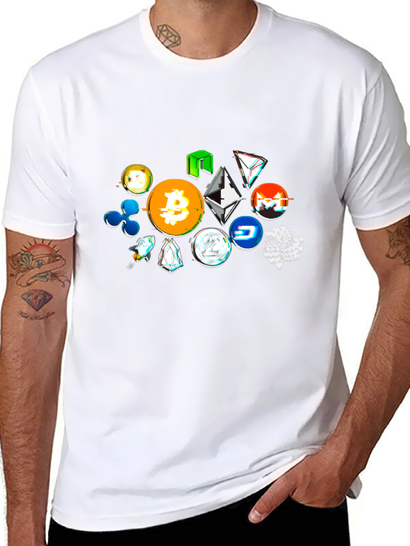 Crypto Tokens Black T-Shirt