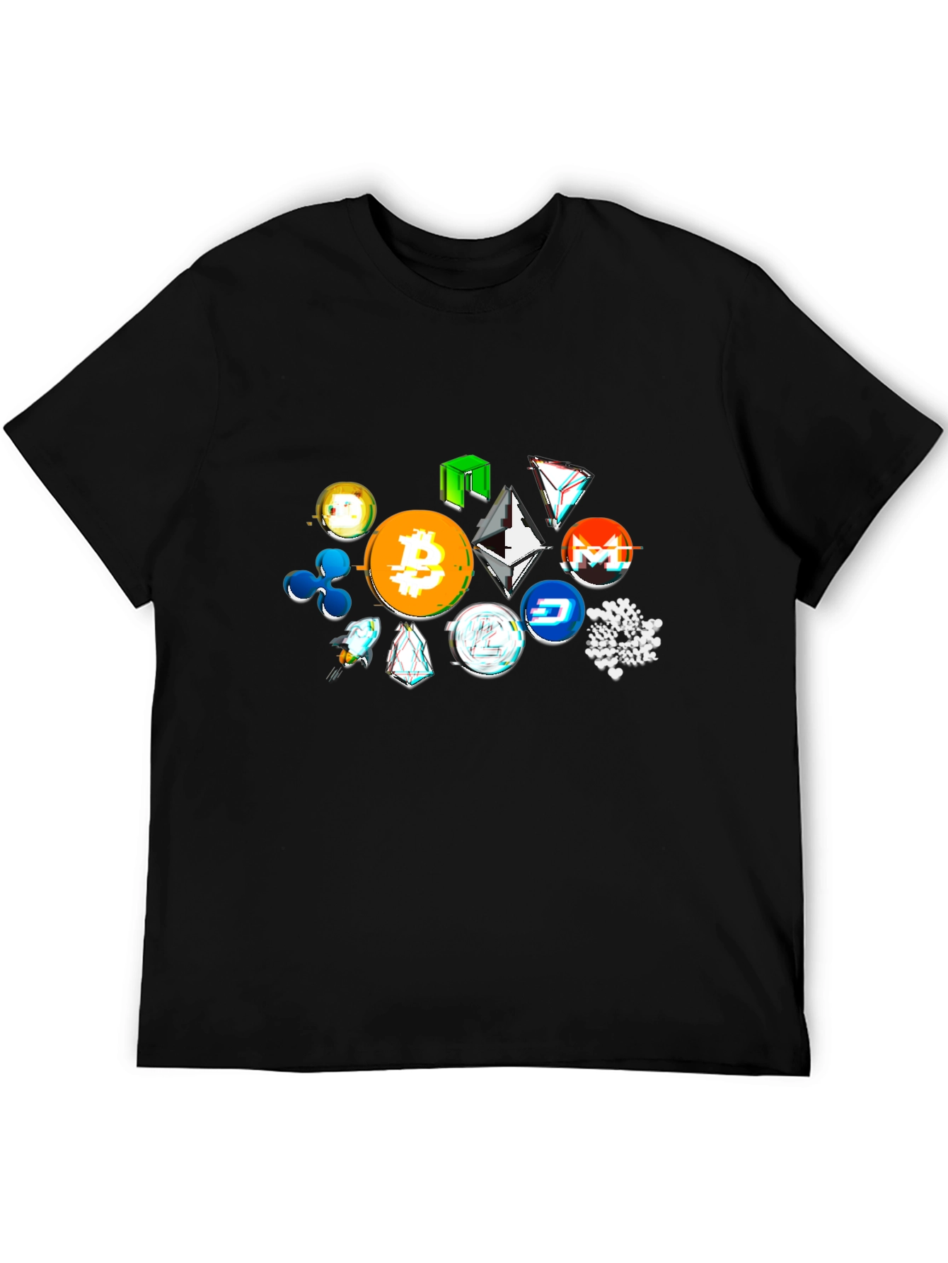Crypto Tokens Black T-Shirt