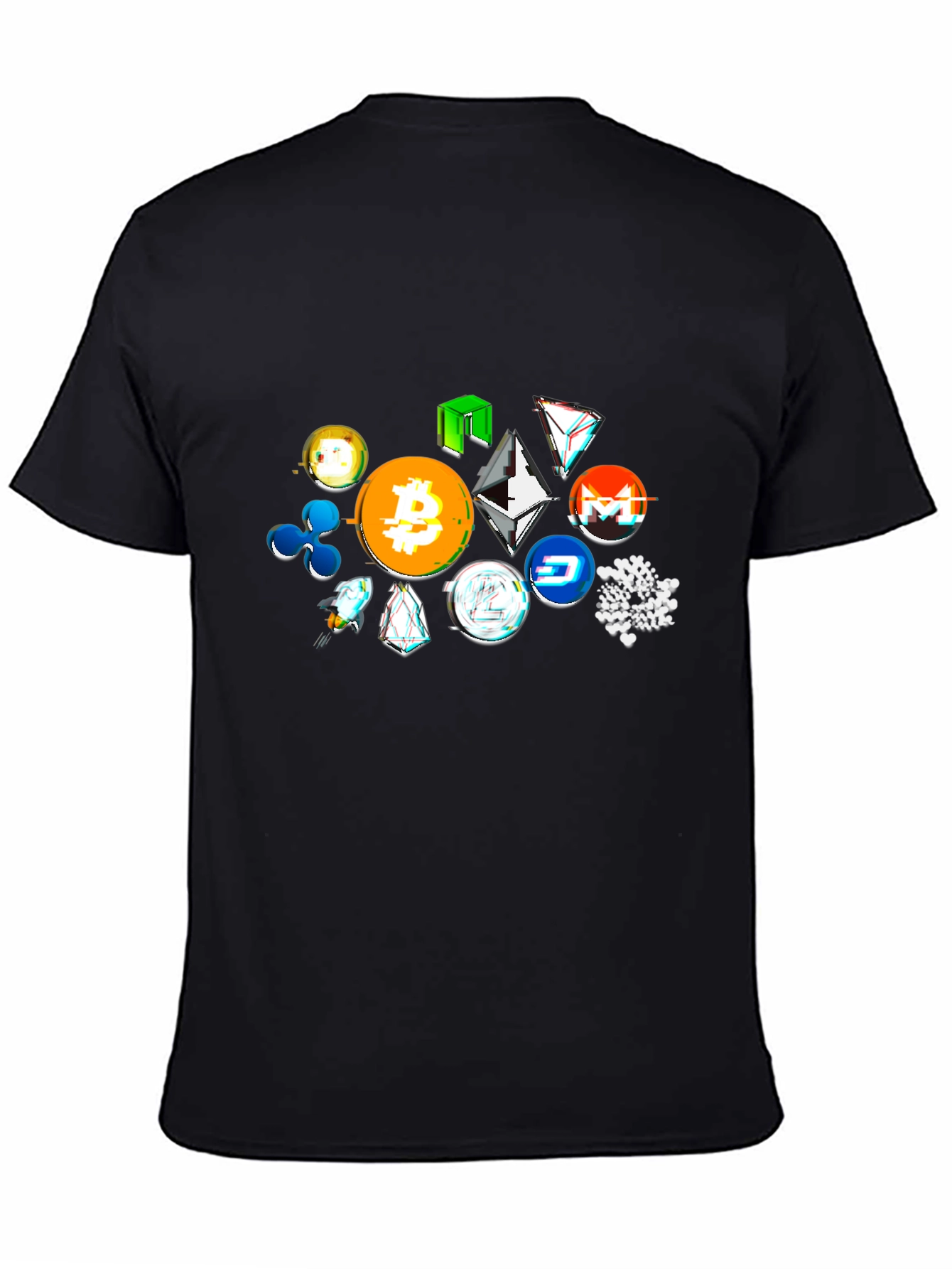 Crypto Tokens Black T-Shirt