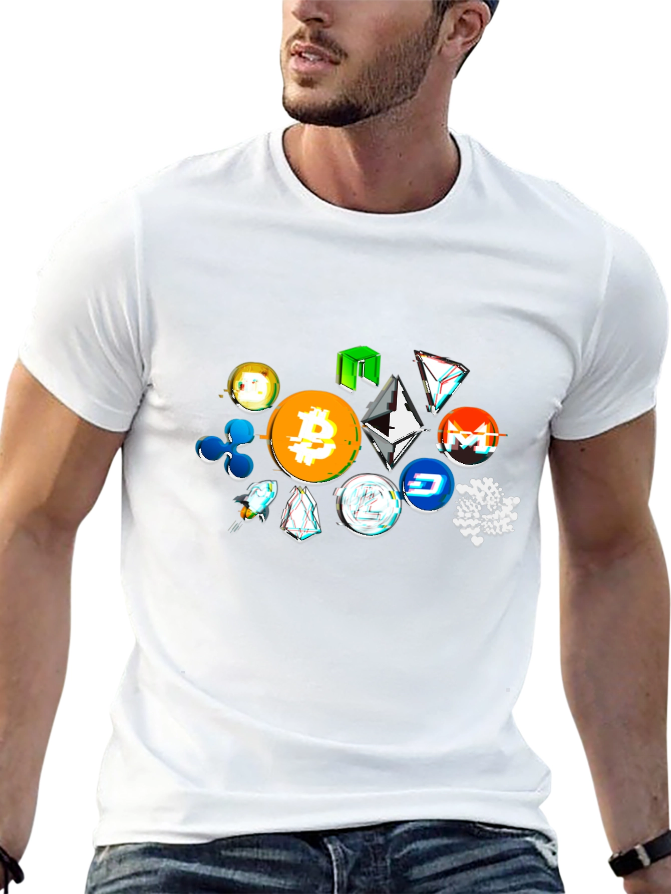 Crypto Tokens Black T-Shirt