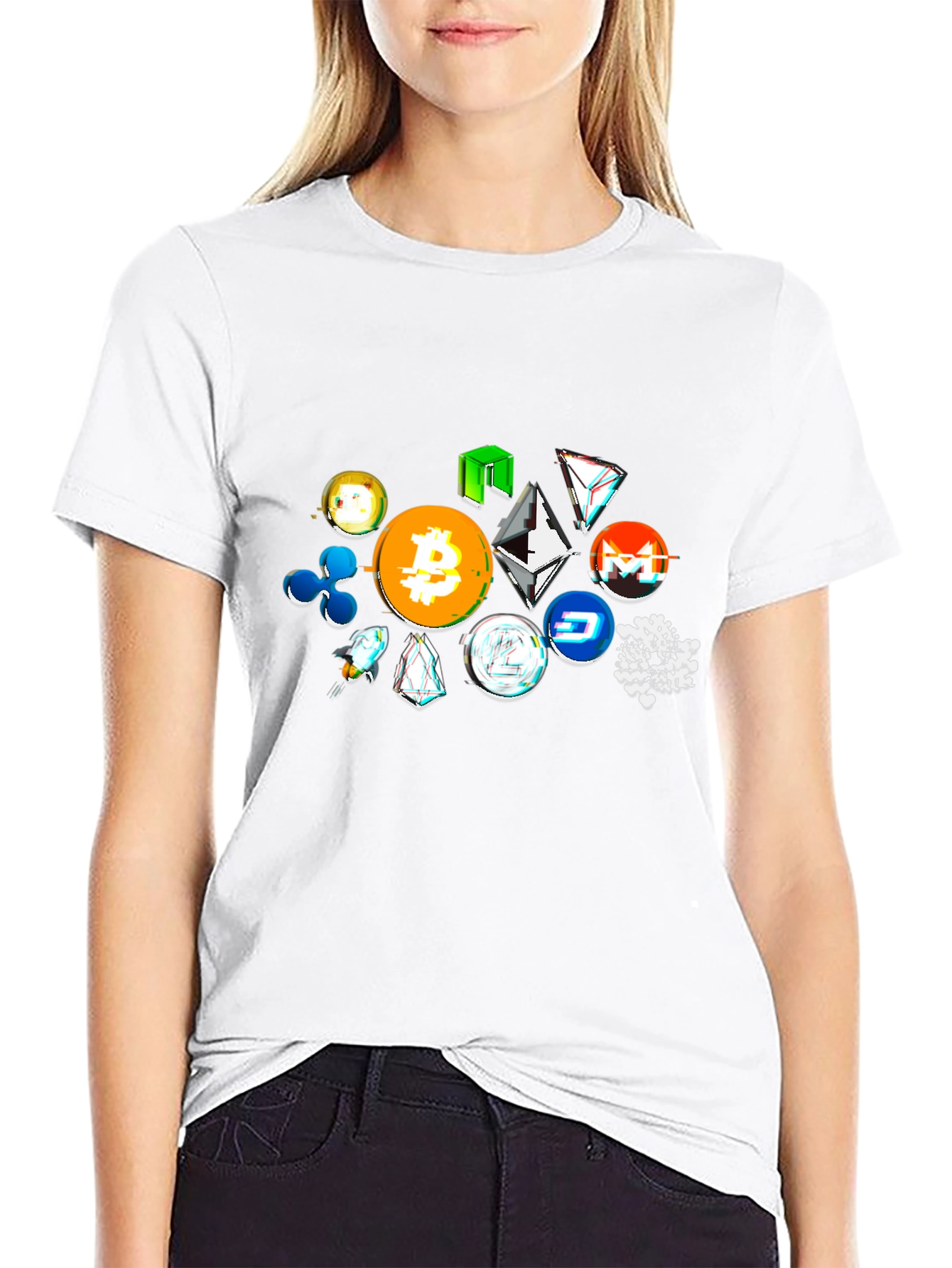 Crypto Tokens Black T-Shirt