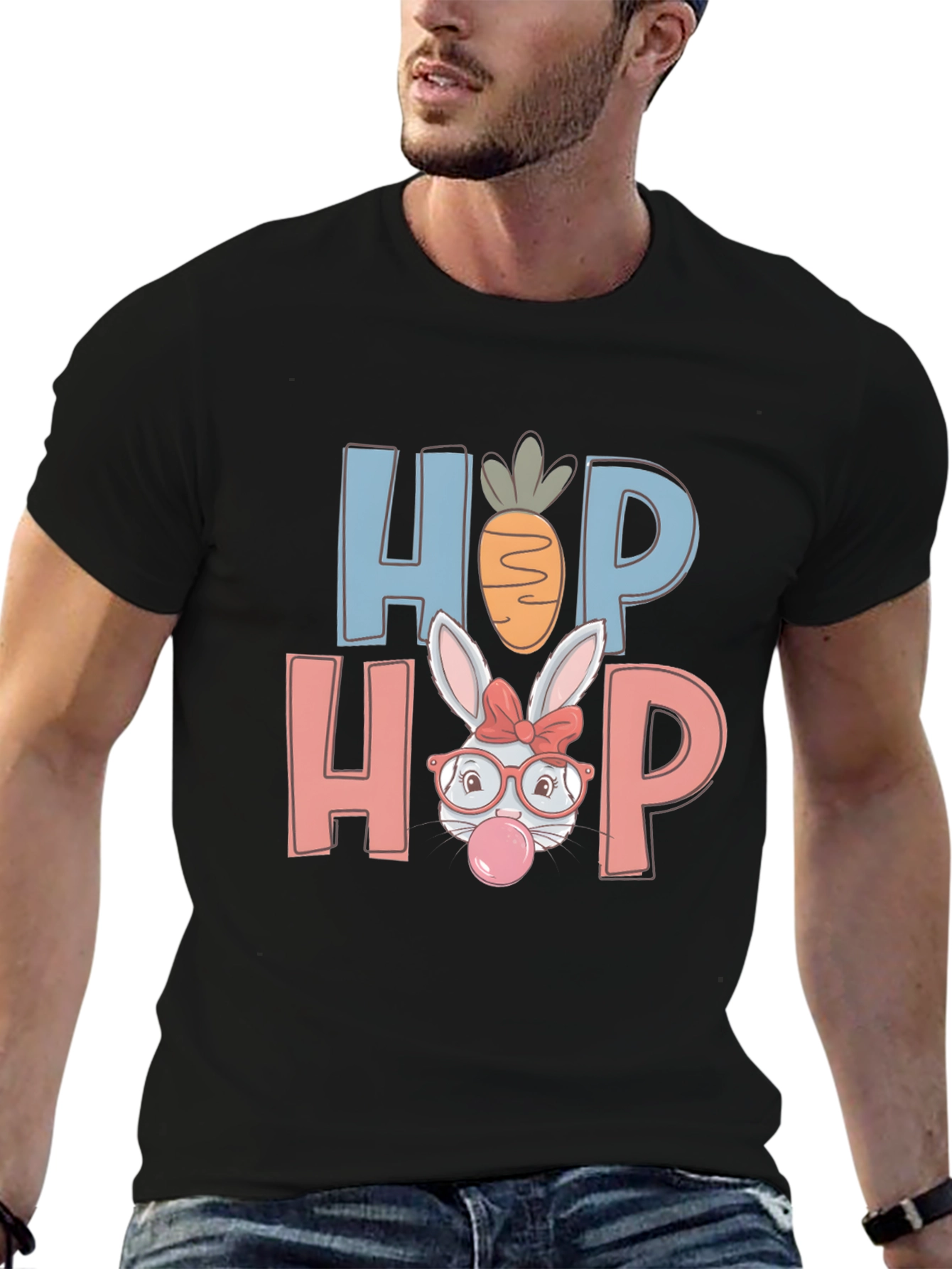 Funny Easter Bunny Hop Graphic Tee