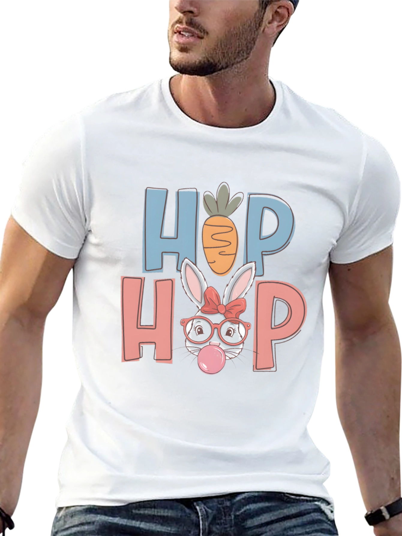 Funny Easter Bunny Hop Graphic Tee