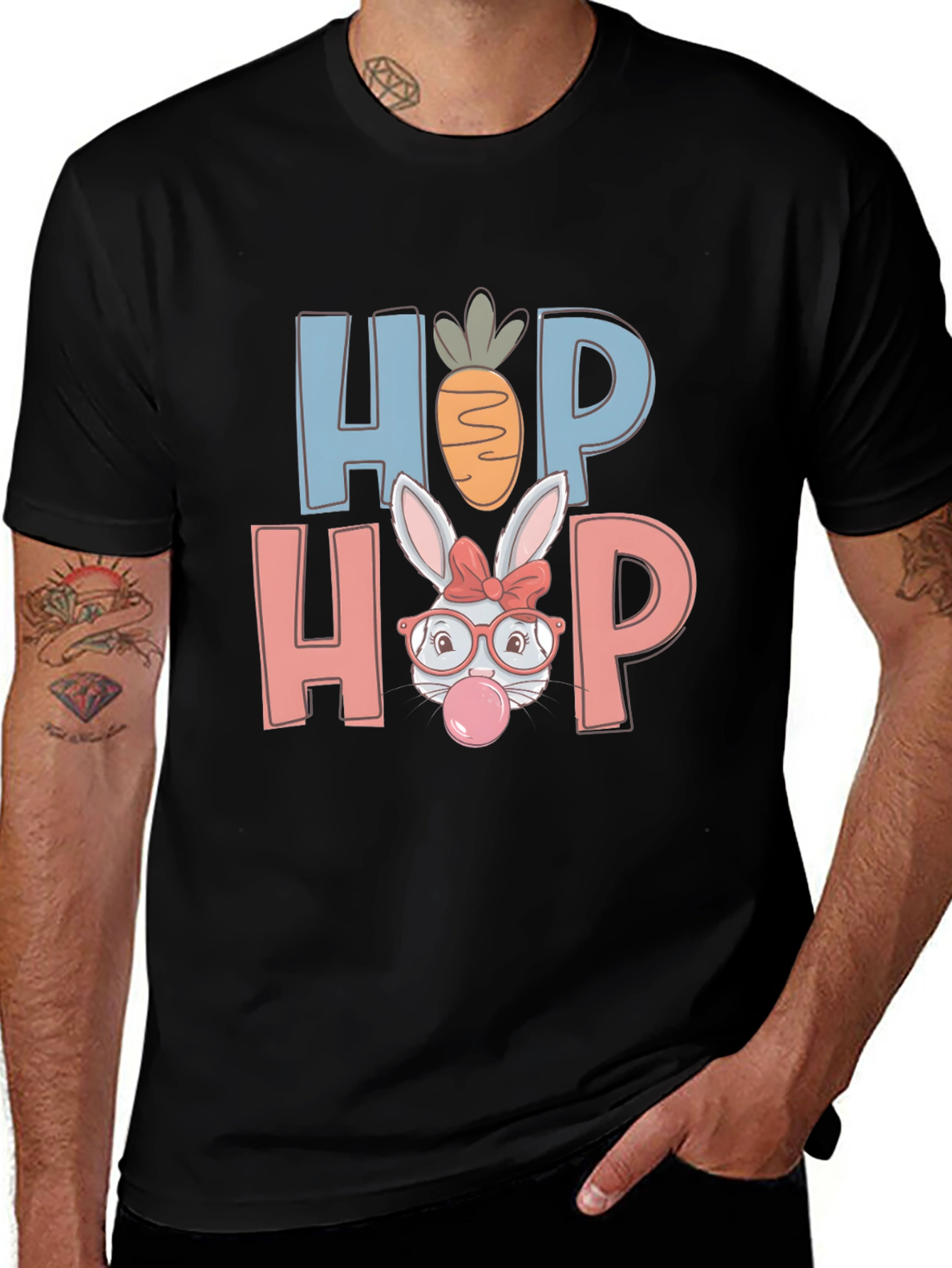 Funny Easter Bunny Hop Graphic Tee