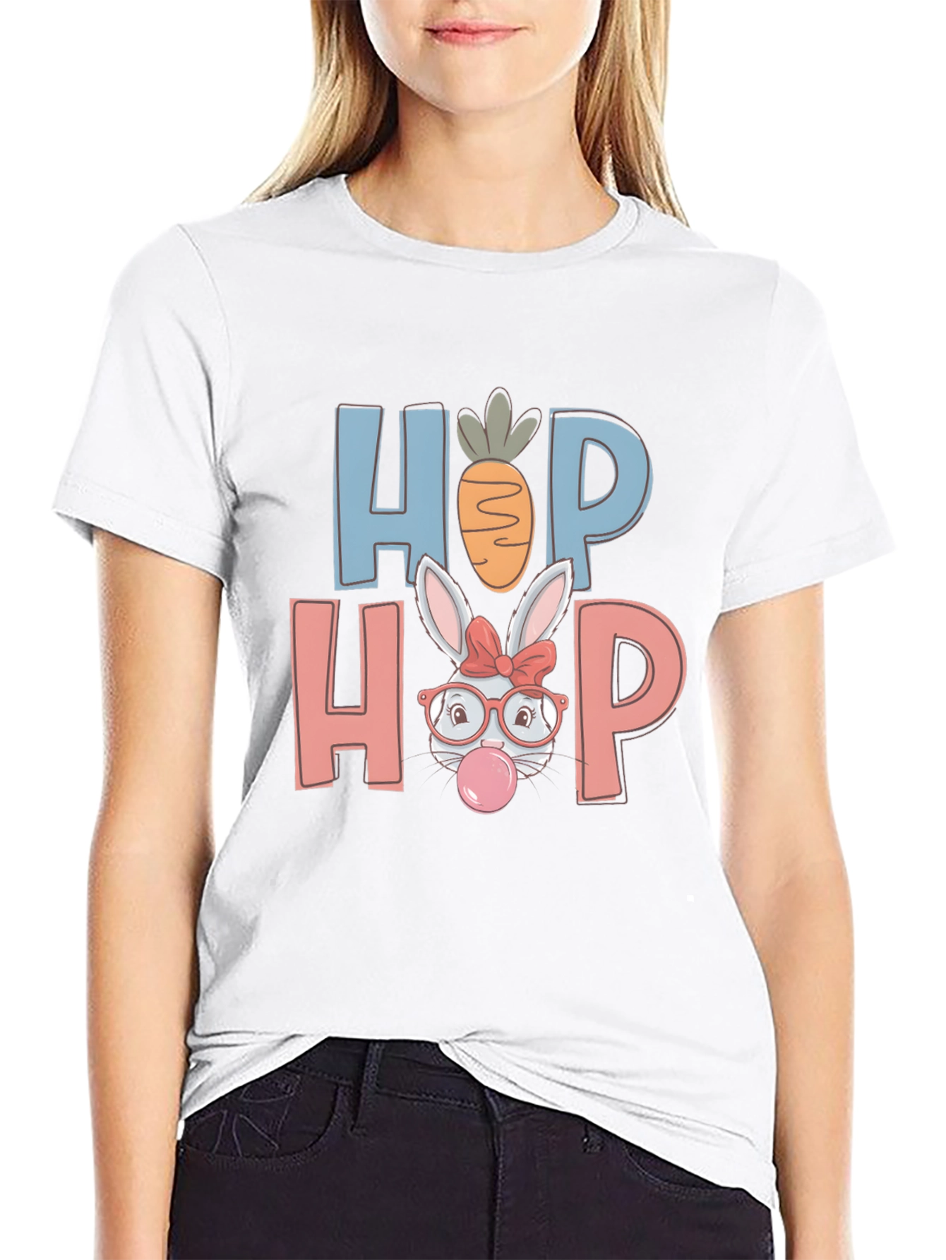 Funny Easter Bunny Hop Graphic Tee