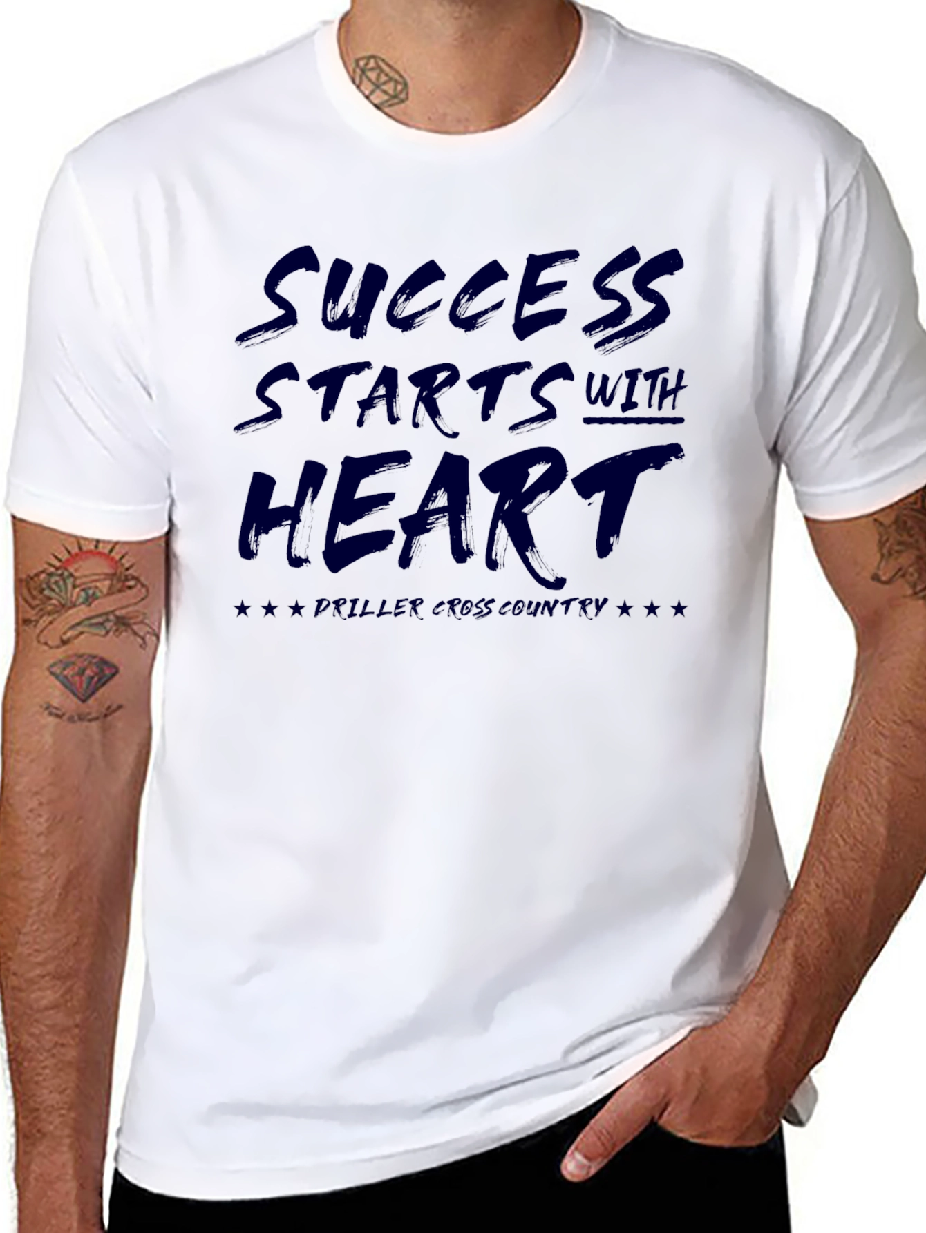 Success Starts With Heart Black Tee