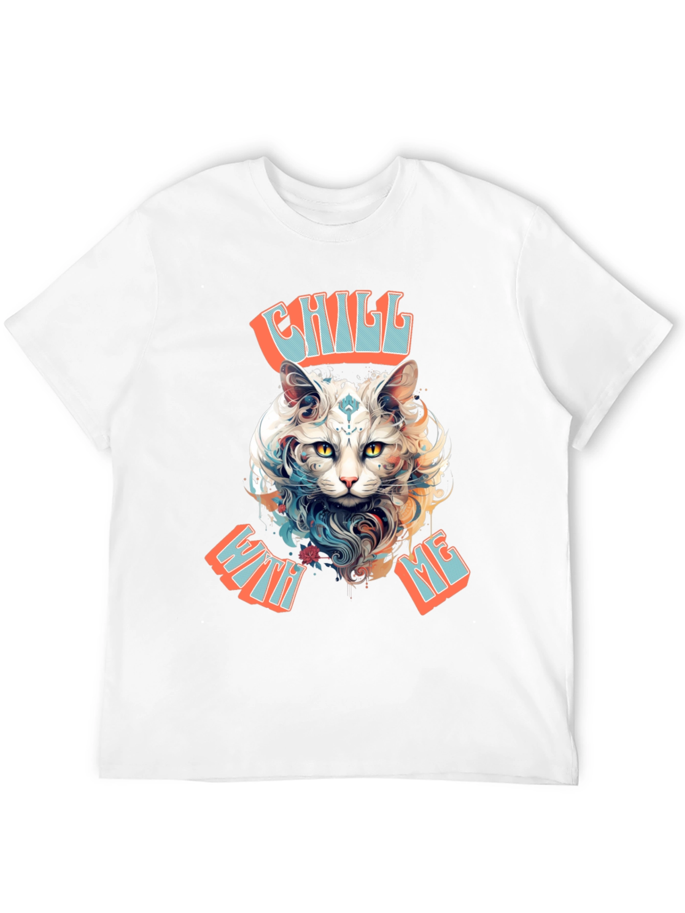 Chill With Me Cat Graphic Tee