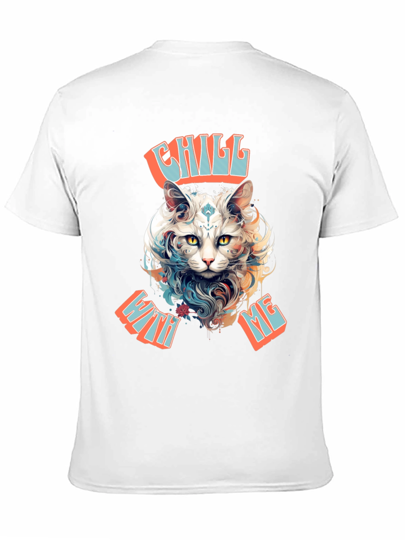 Chill With Me Cat Graphic Tee