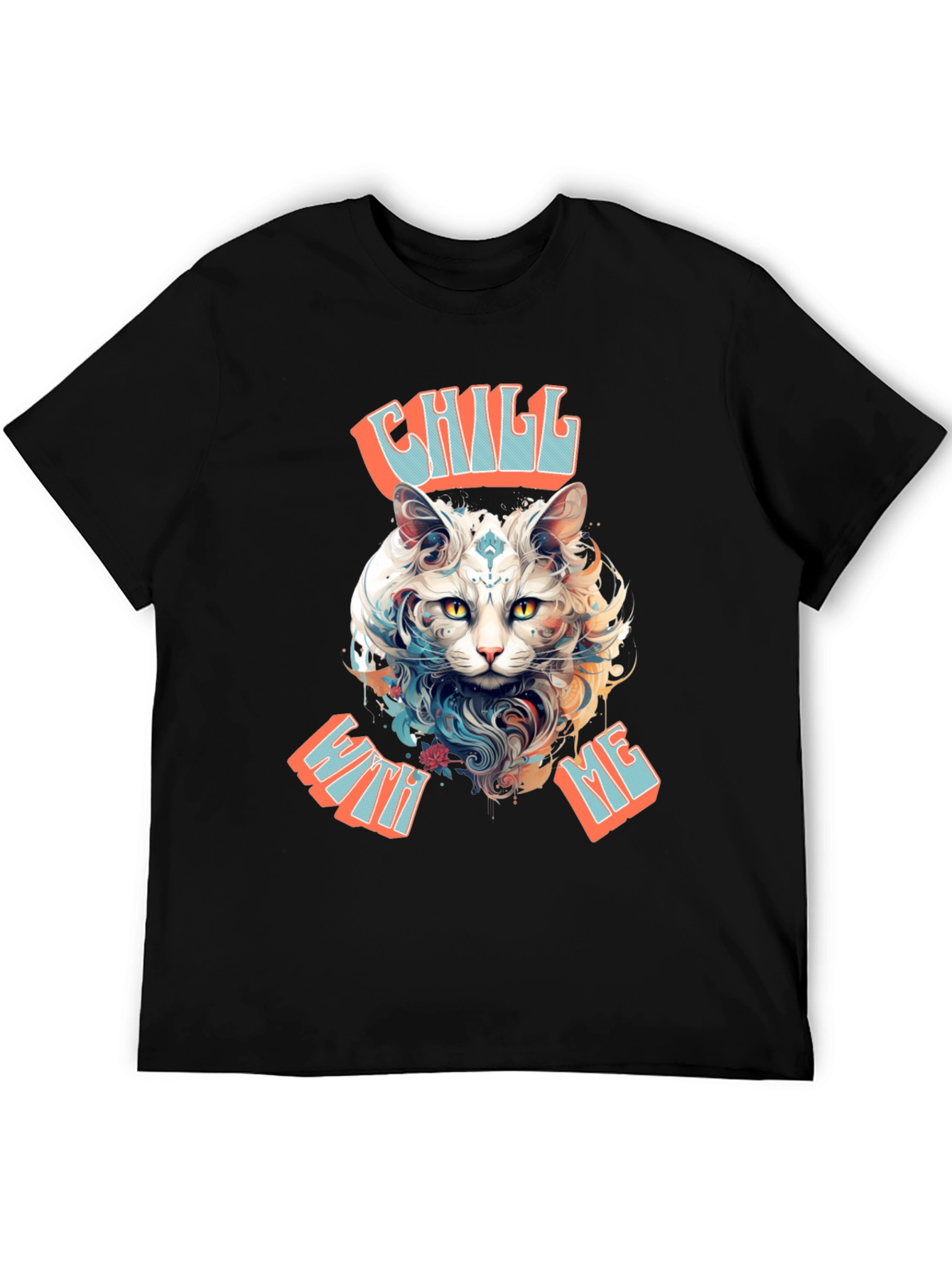 Chill With Me Cat Graphic Tee