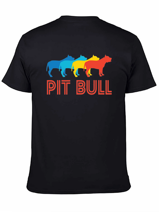 Colorful Pit Bull Graphic Tee