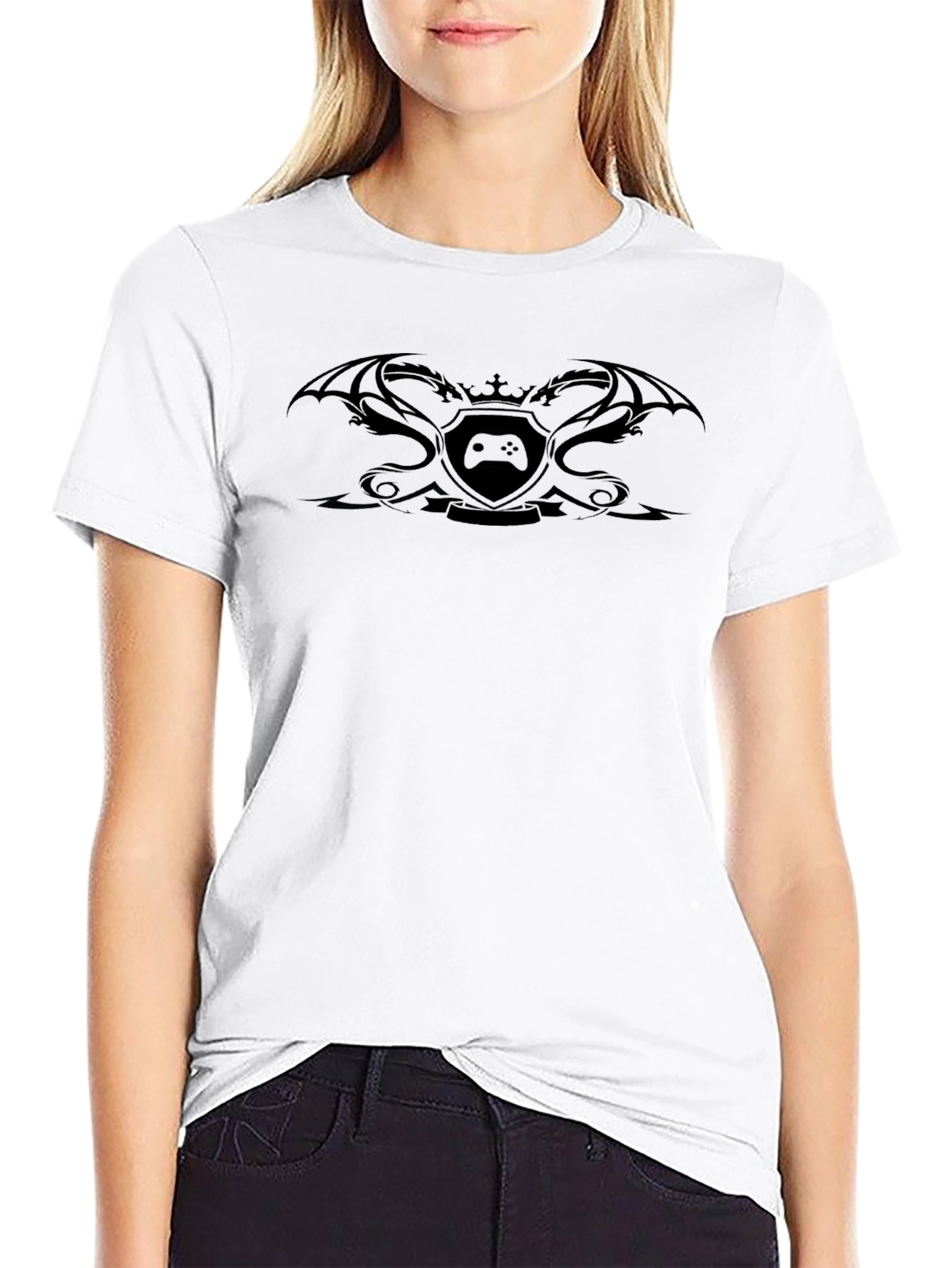 Black Gaming Crest T-Shirt