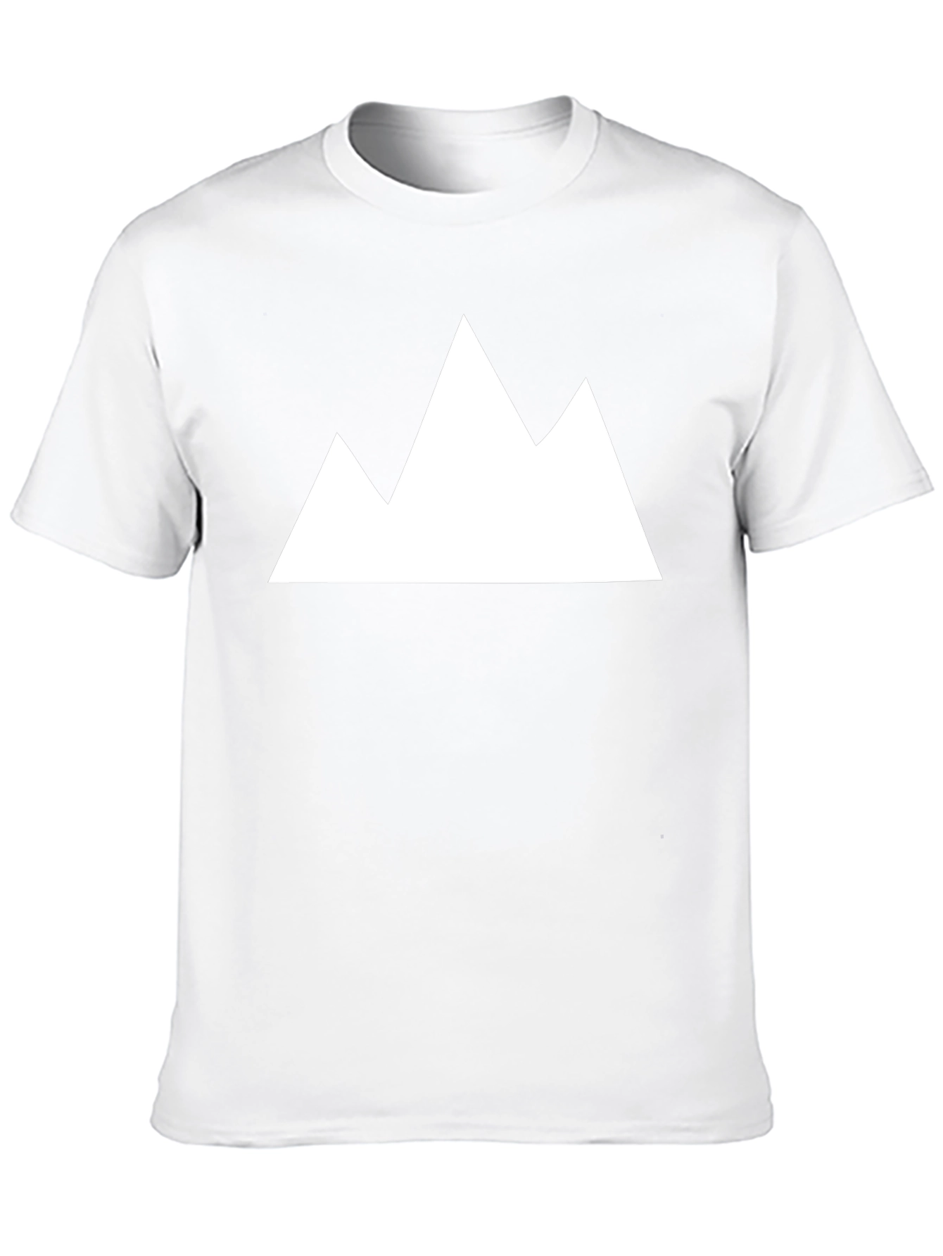 Minimalist Mountain Peak Graphic Tee - Black