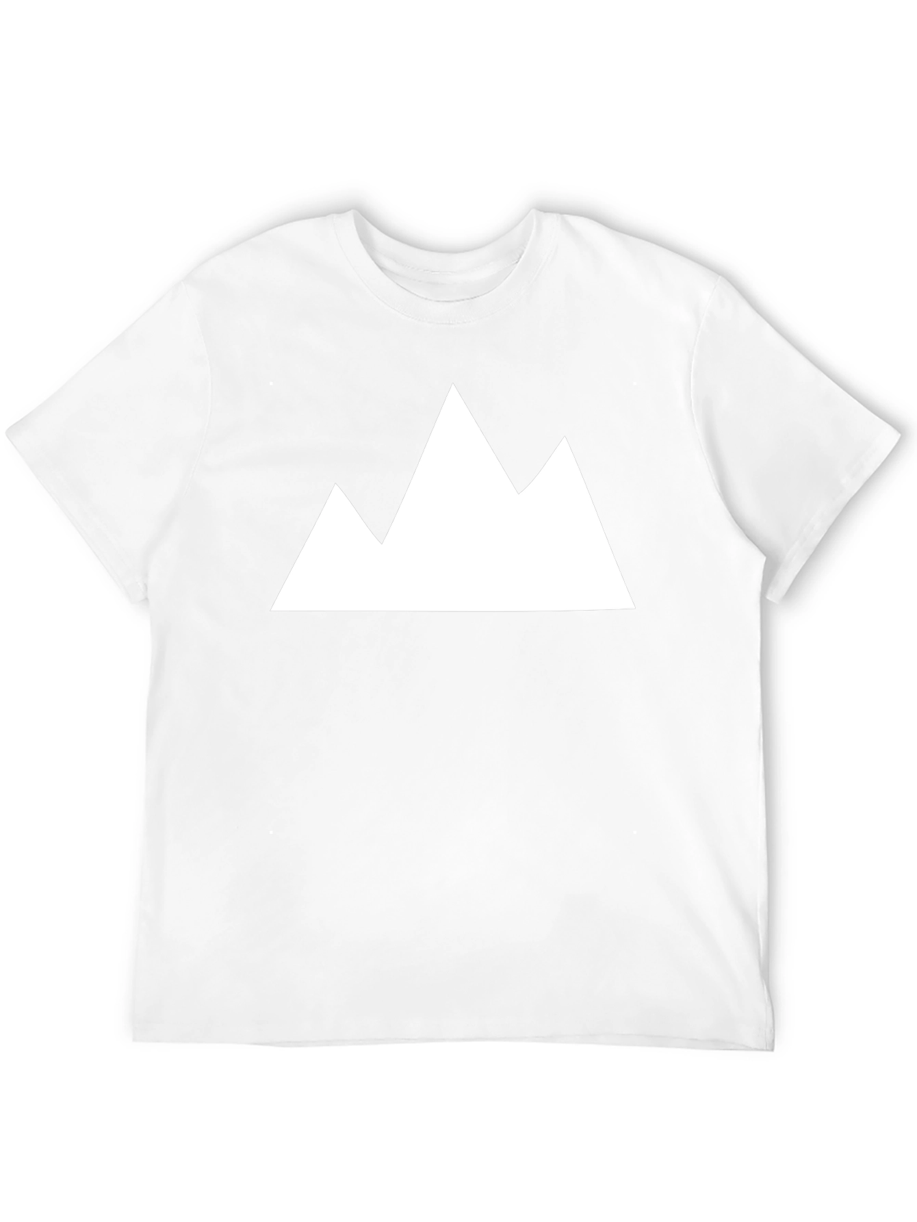 Minimalist Mountain Peak Graphic Tee - Black