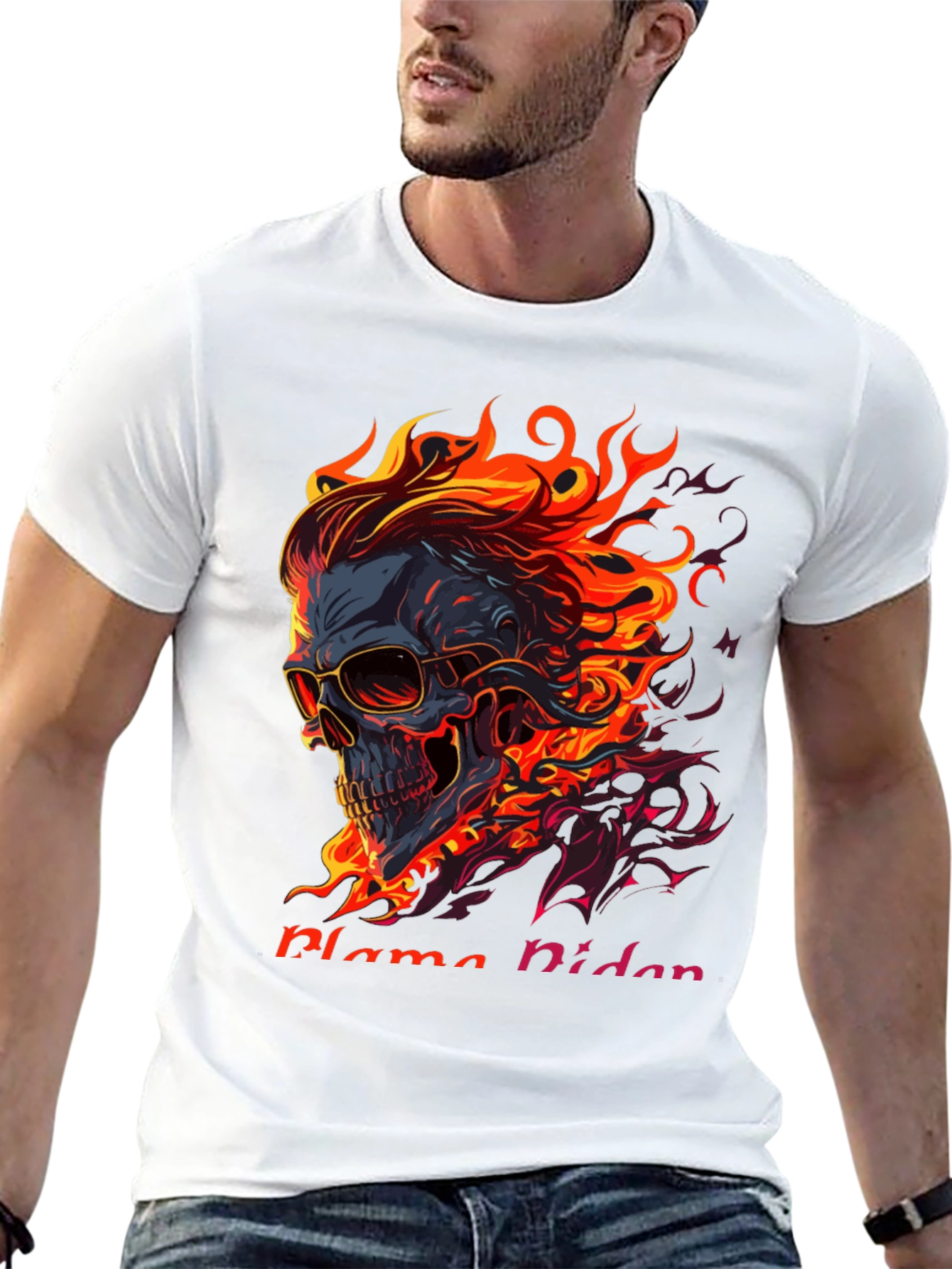 Flaming Skull Graphic Tee