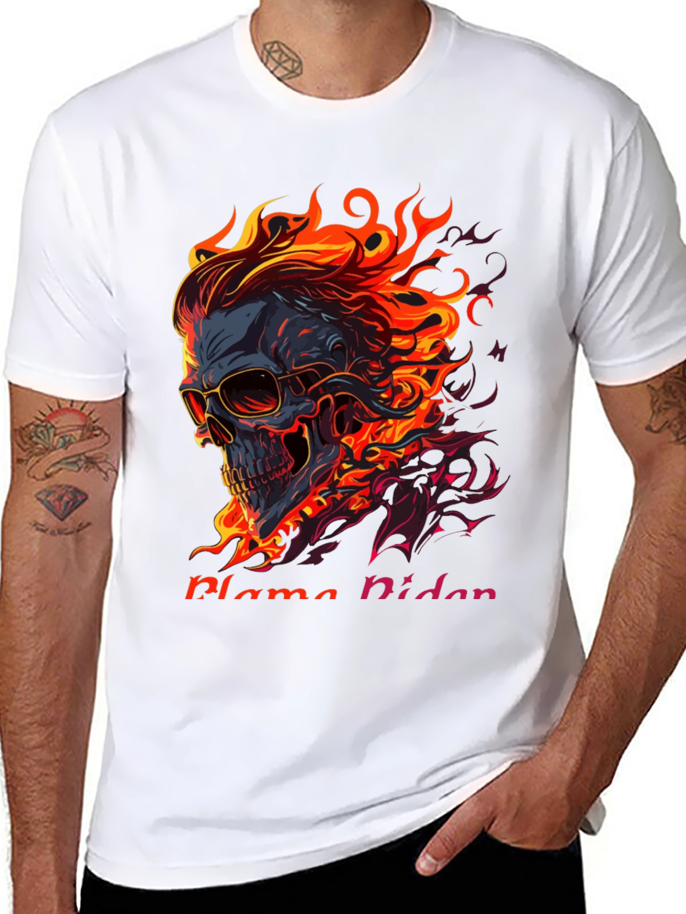 Flaming Skull Graphic Tee