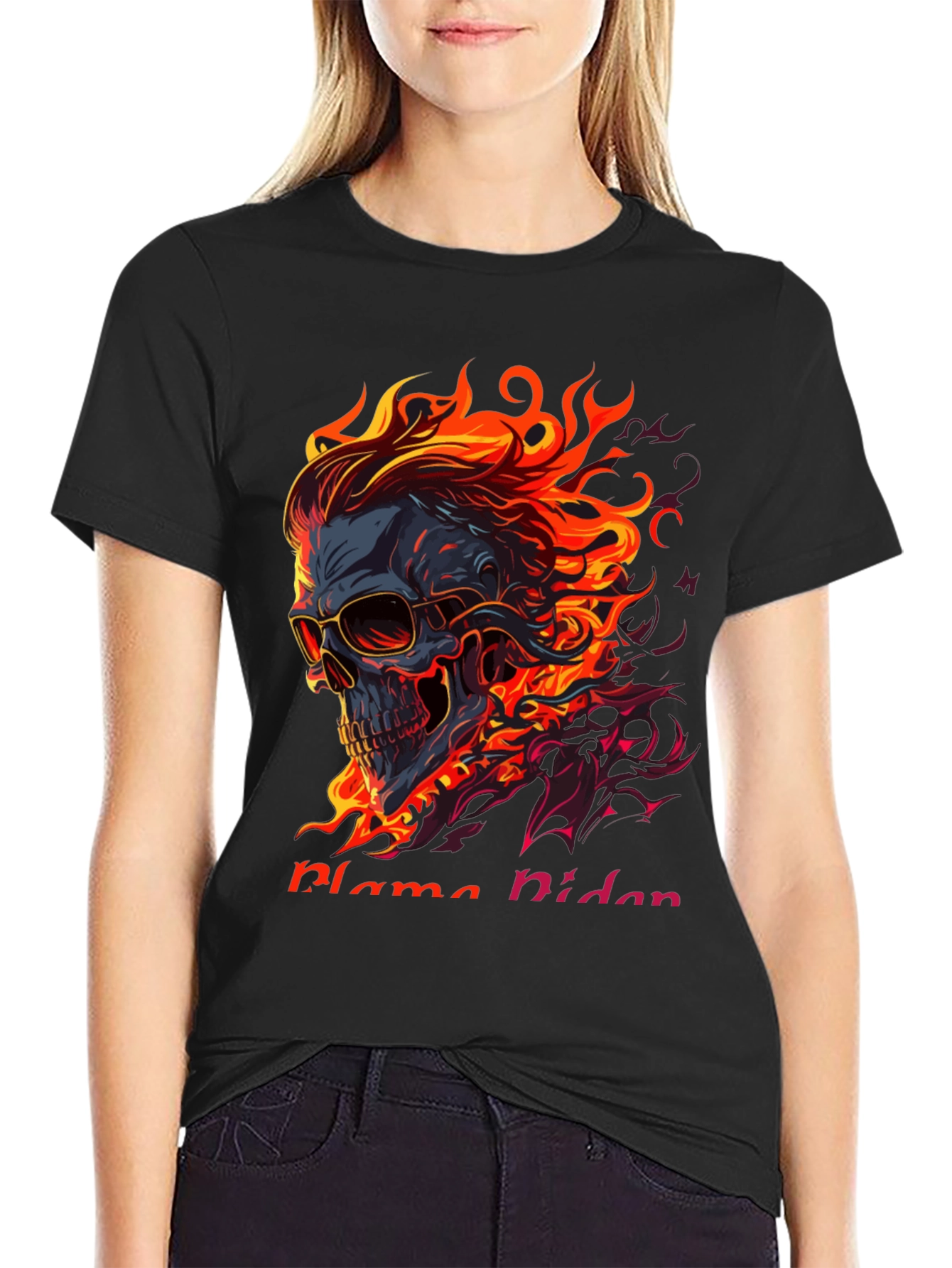 Flaming Skull Graphic Tee