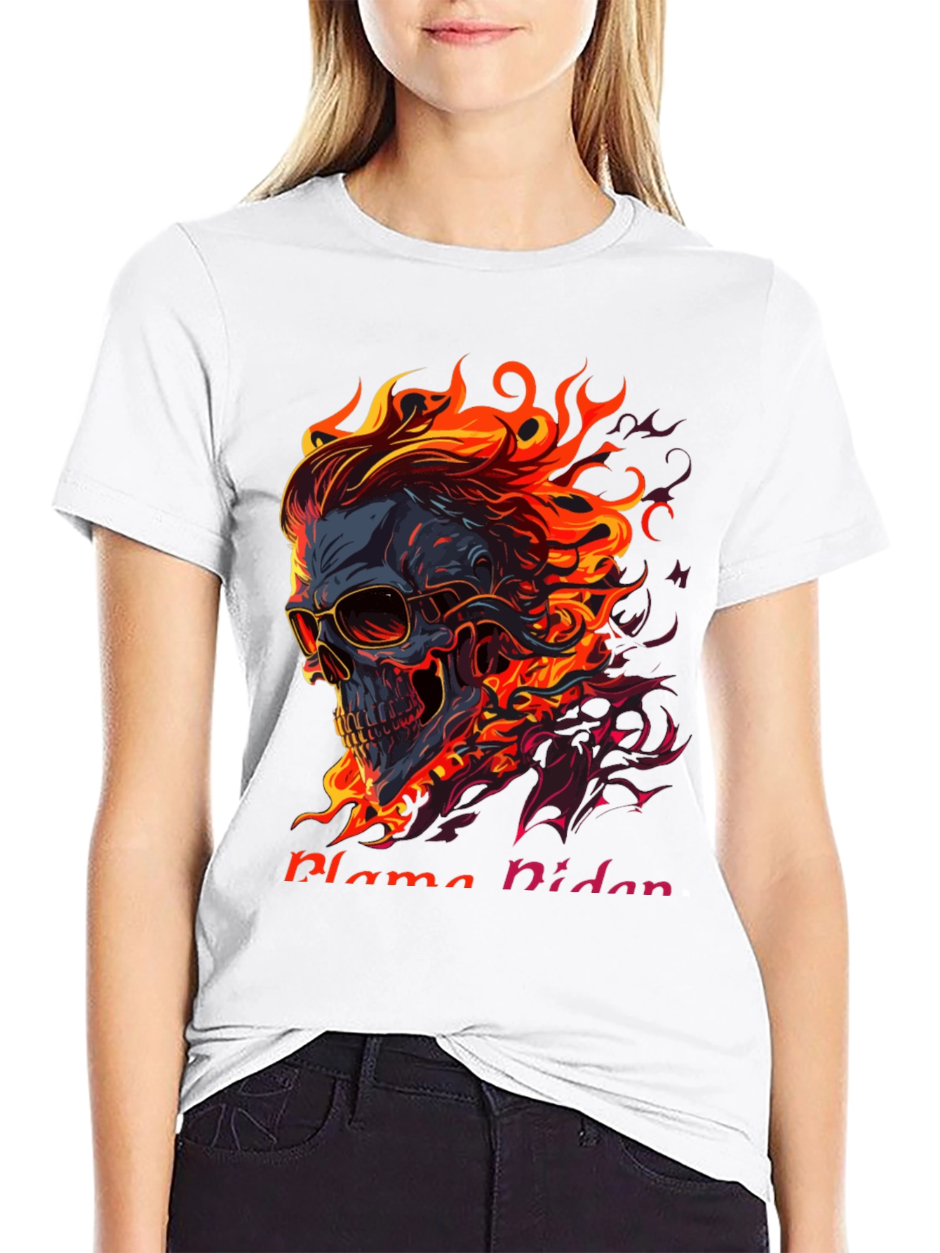 Flaming Skull Graphic Tee