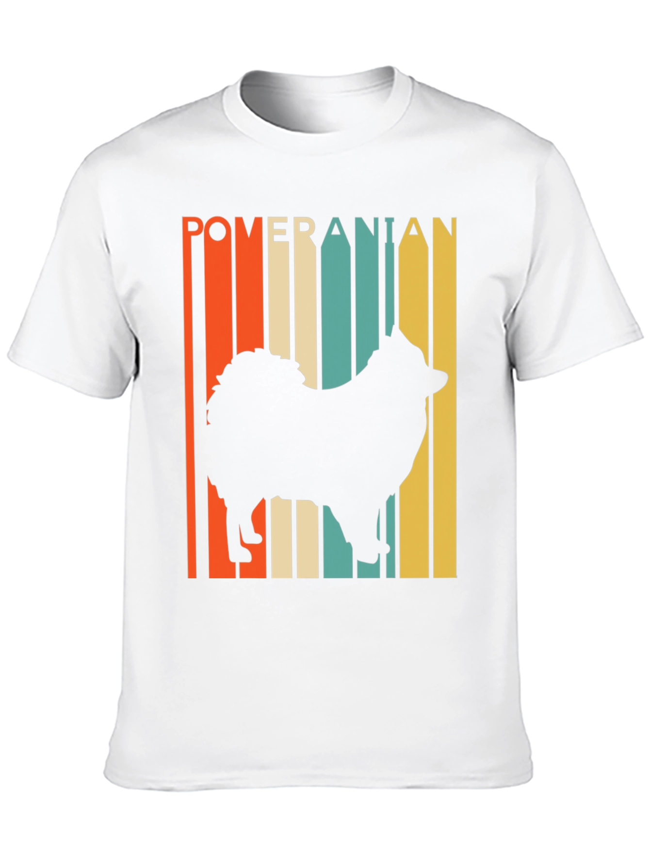 Pomeranian Silhouette Retro Graphic Tee