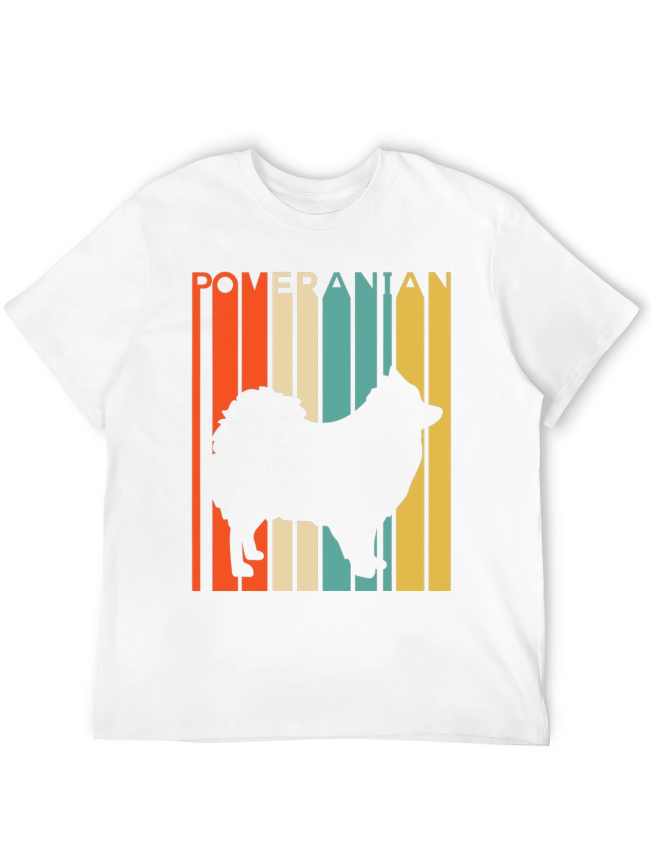 Pomeranian Silhouette Retro Graphic Tee