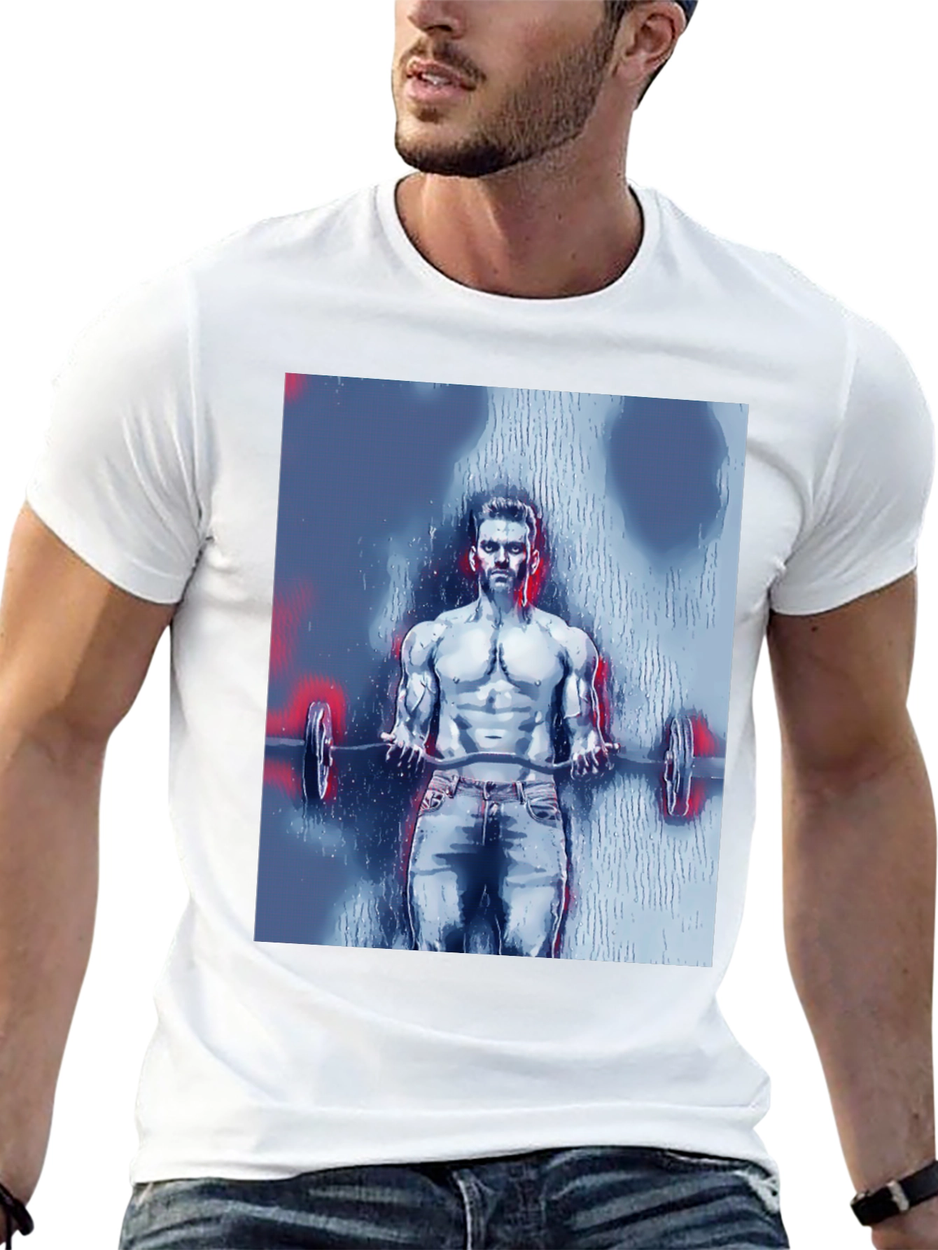 Mens Bodybuilder Graphic Tee - Black