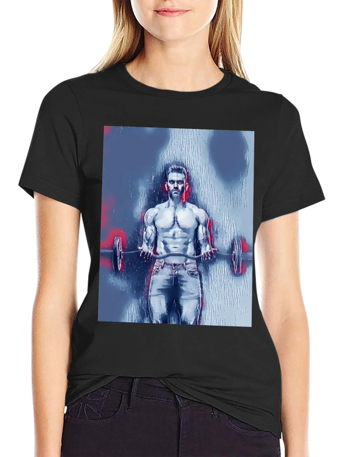 Mens Bodybuilder Graphic Tee - Black