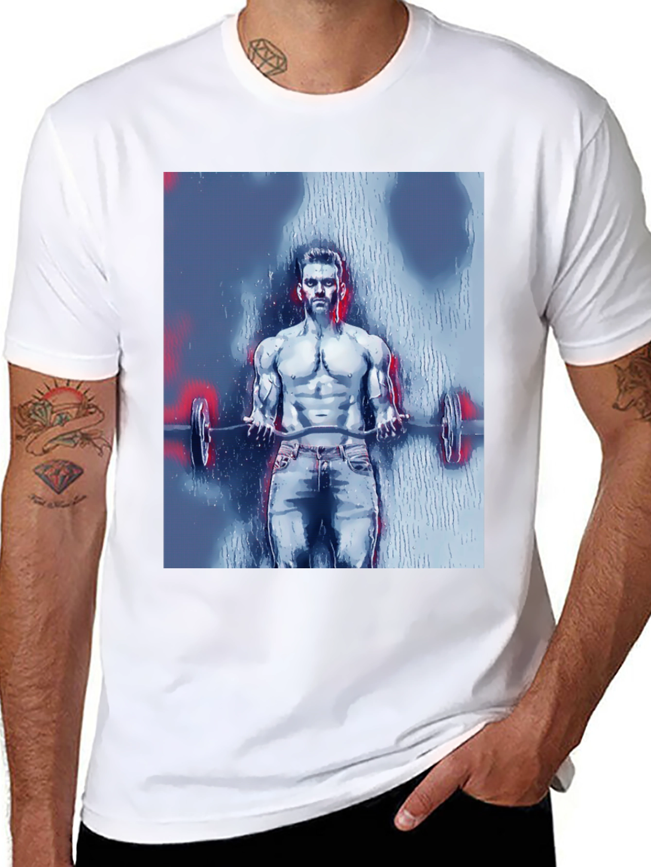 Mens Bodybuilder Graphic Tee - Black