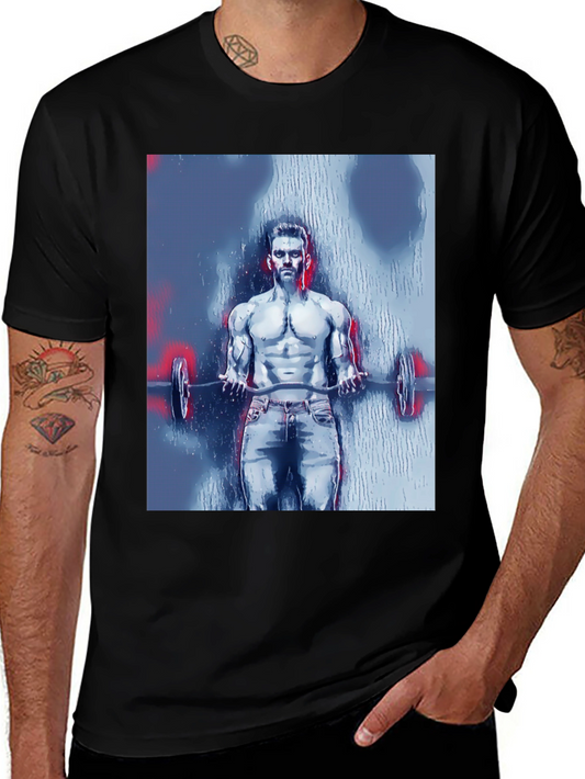 Mens Bodybuilder Graphic Tee - Black