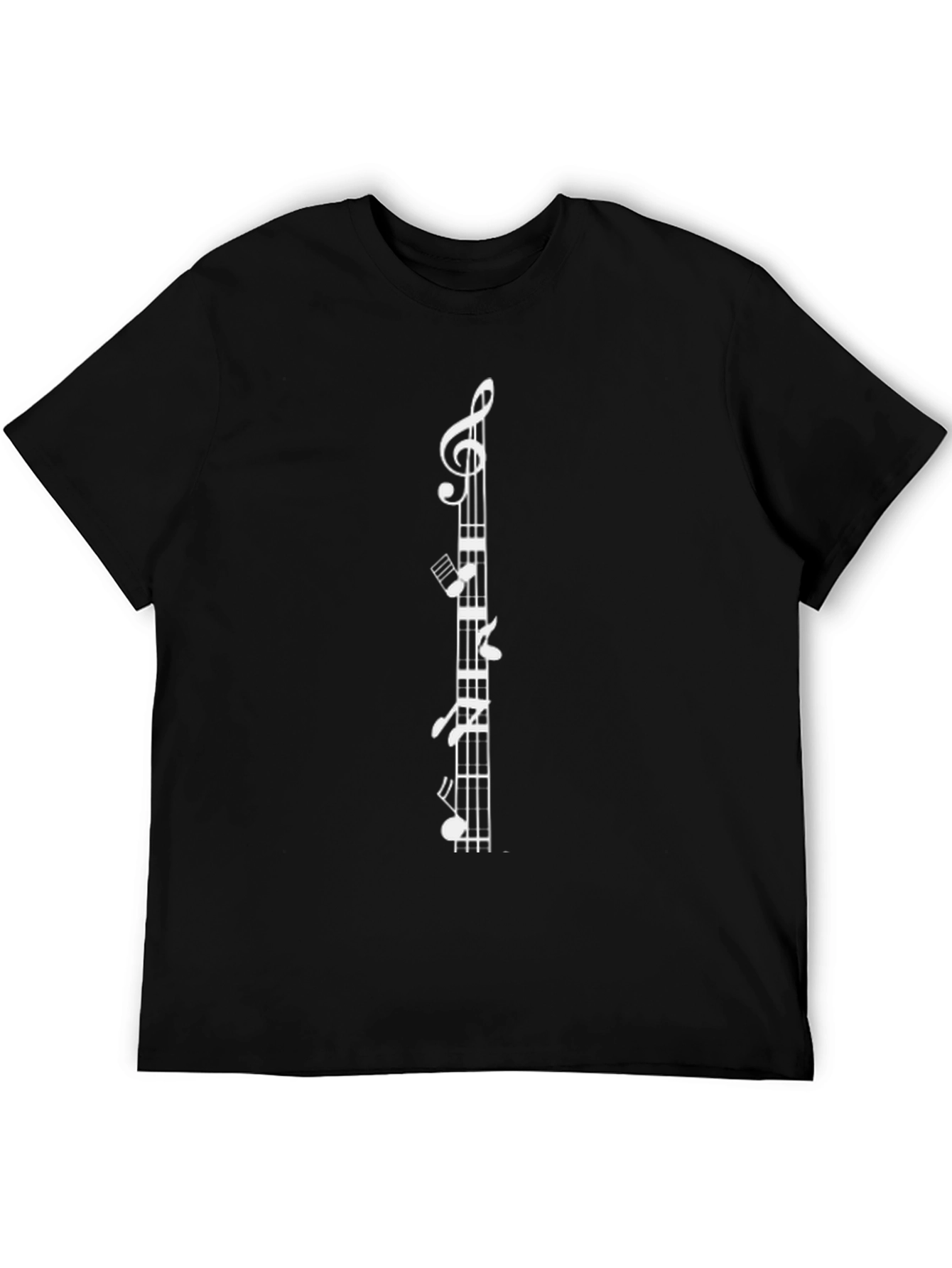 Musical Note Staff Graphic T-Shirt