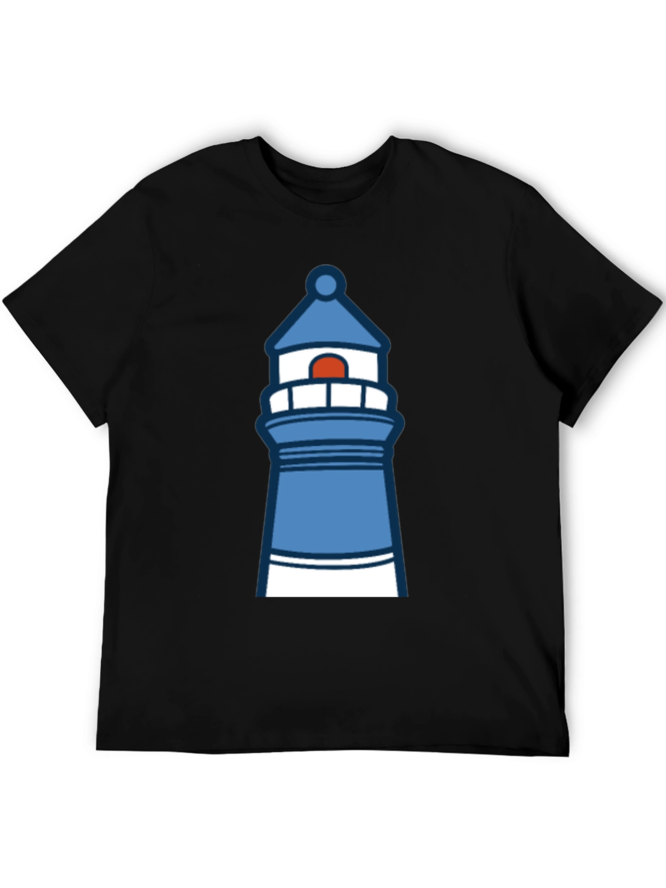 Lighthouse Graphic T-Shirt - Black Cotton Tee